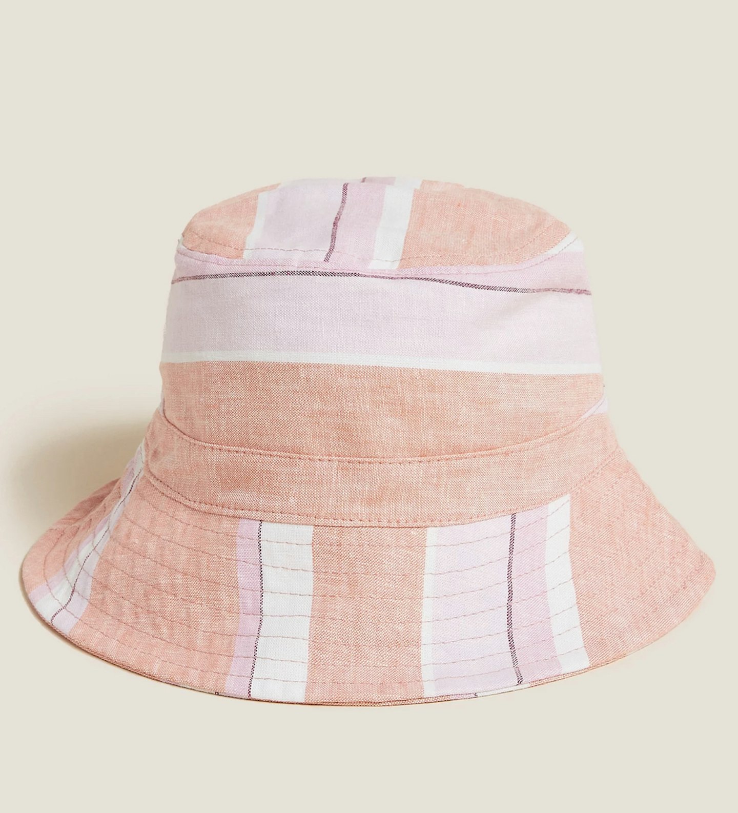 M&S Collection, Linen Rich Striped Bucket Hat
