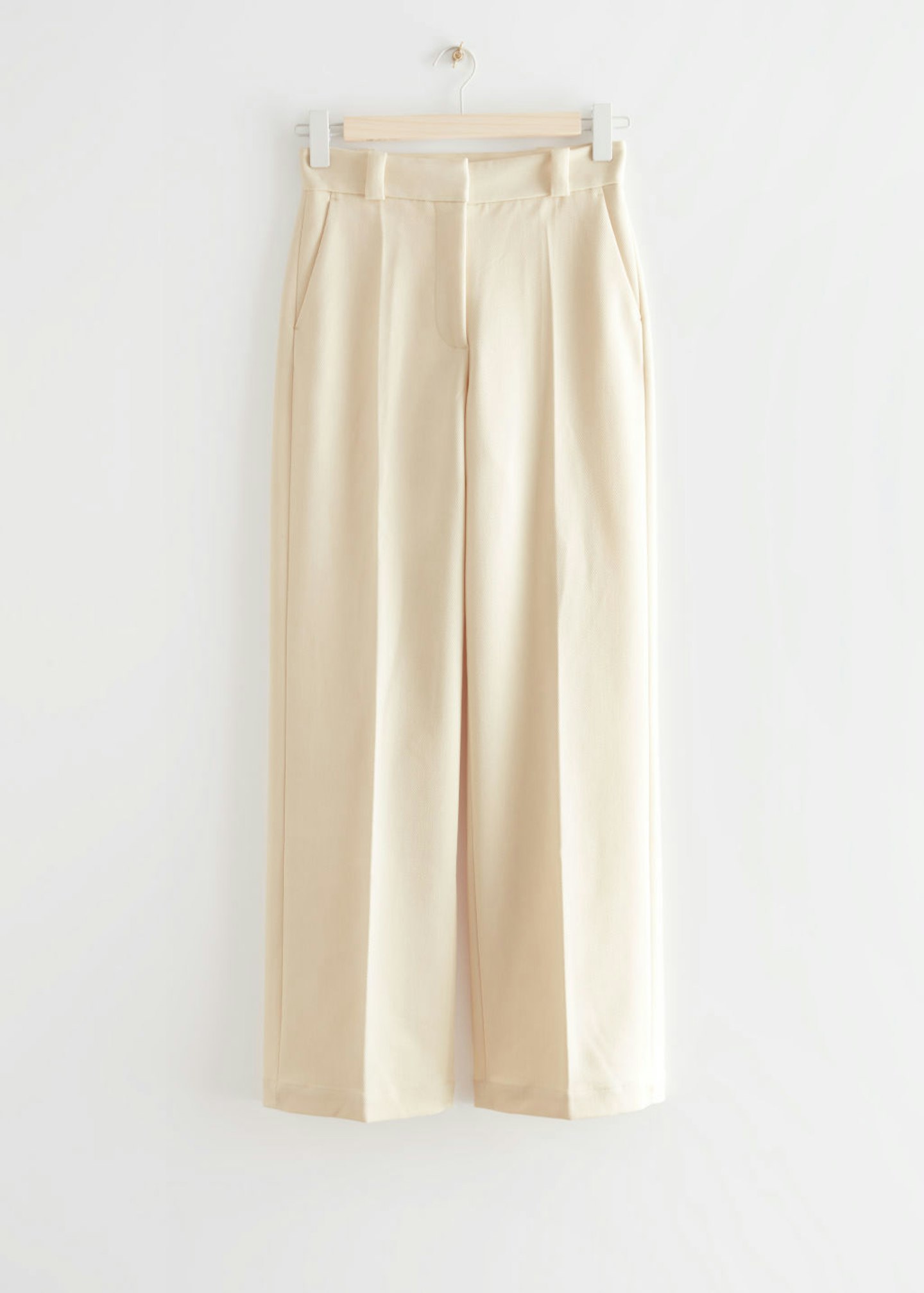 summer outfit ideas &Other Stories, Wide Press Crease Trousers, £65