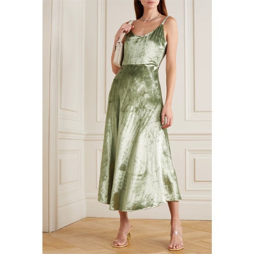 Velvet midi dress