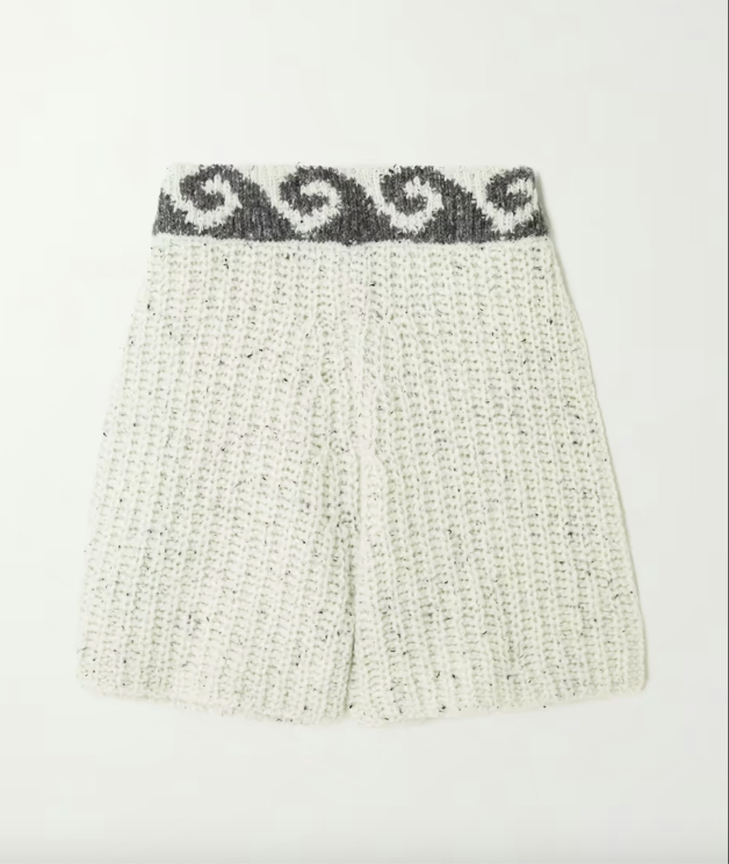 Alanui, Eco Andean Waves Intarsia Ribbed Wool-Blend Shorts, WAS £280 NOW £56
