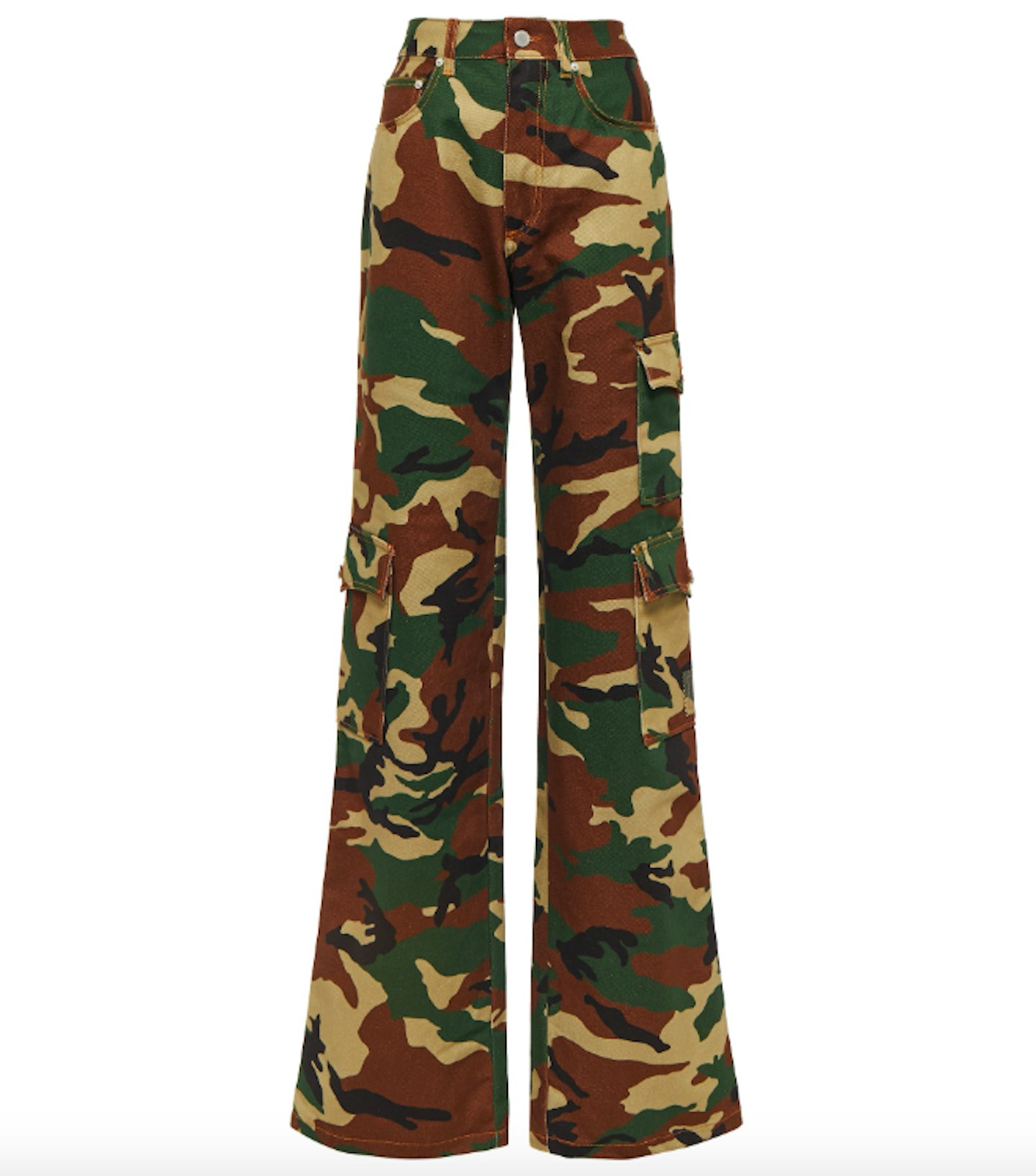 Alessandra Rich, Camouflage Cotton Cargo Pants, £586