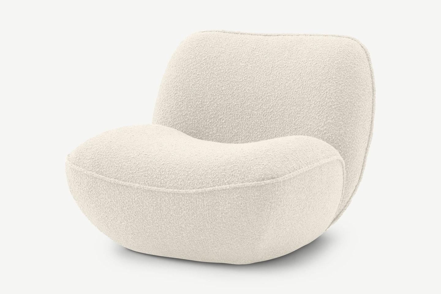 Sete Accent Armchair, Whitewash Boucle