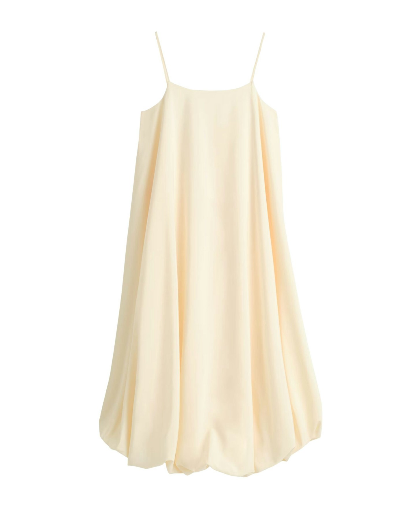 Bubble-Hem Midi Dress
