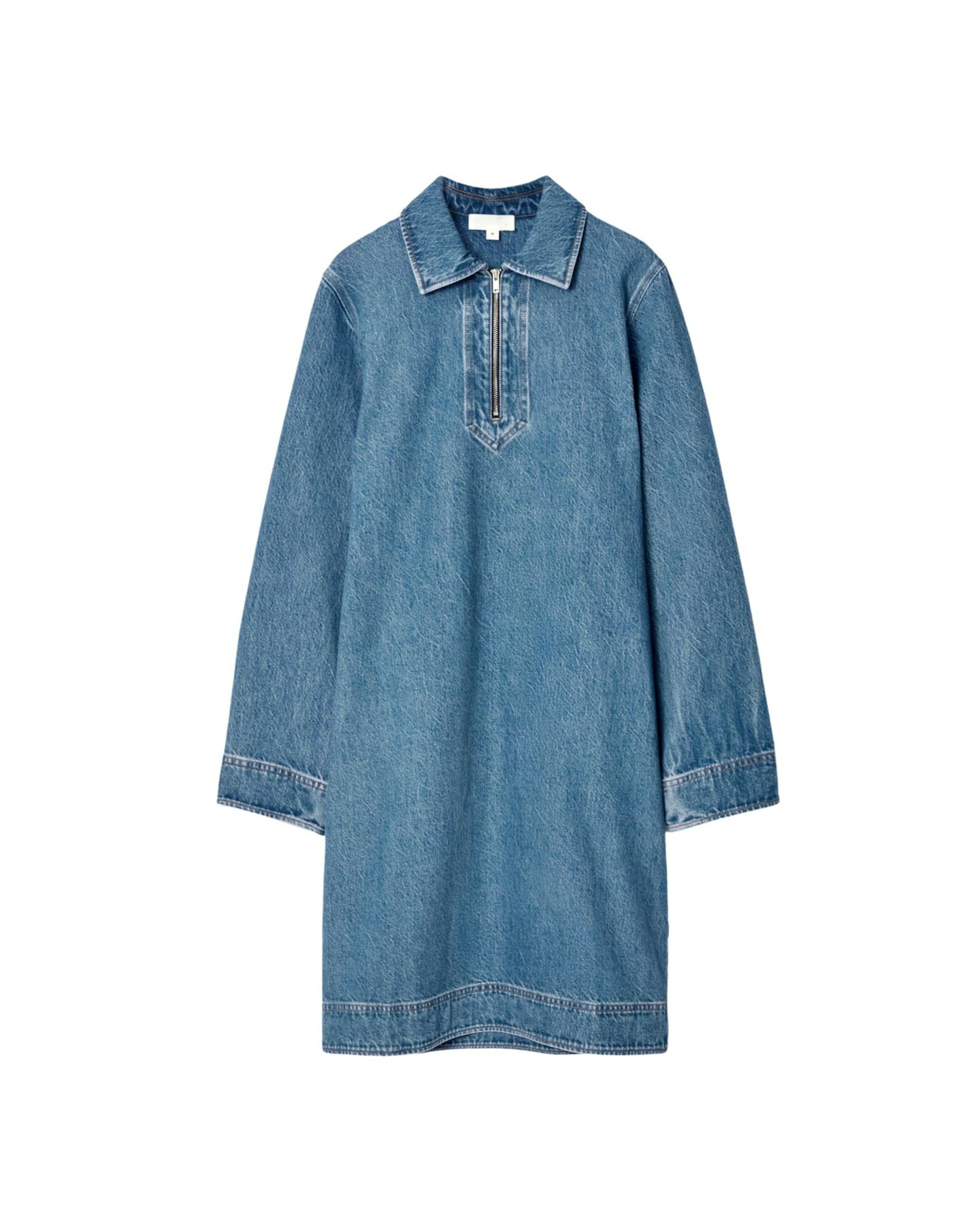 COS, Denim Half Zip Dress