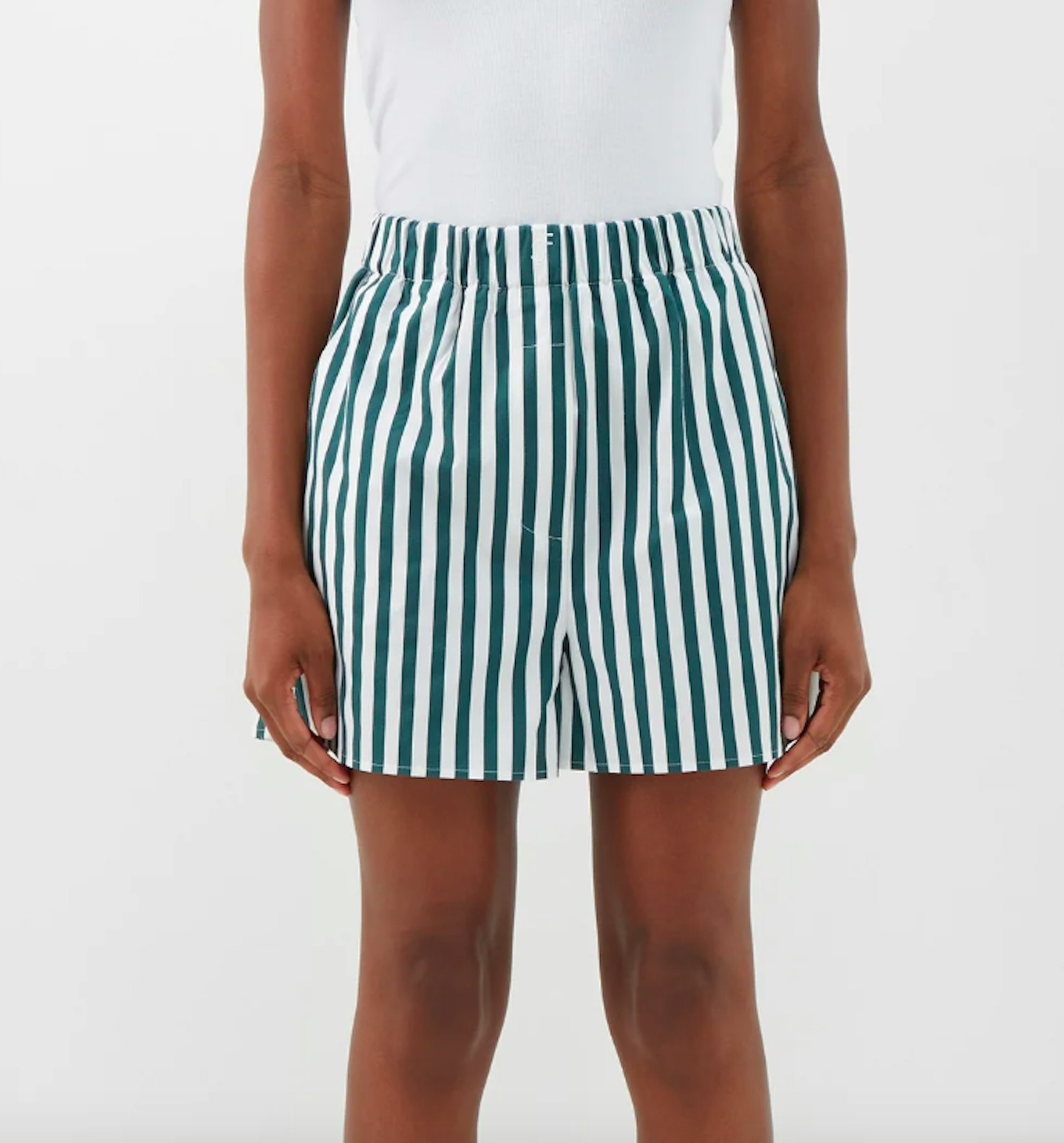 The Frankie Shop, Lui Striped Cotton-Poplin Shorts, £78