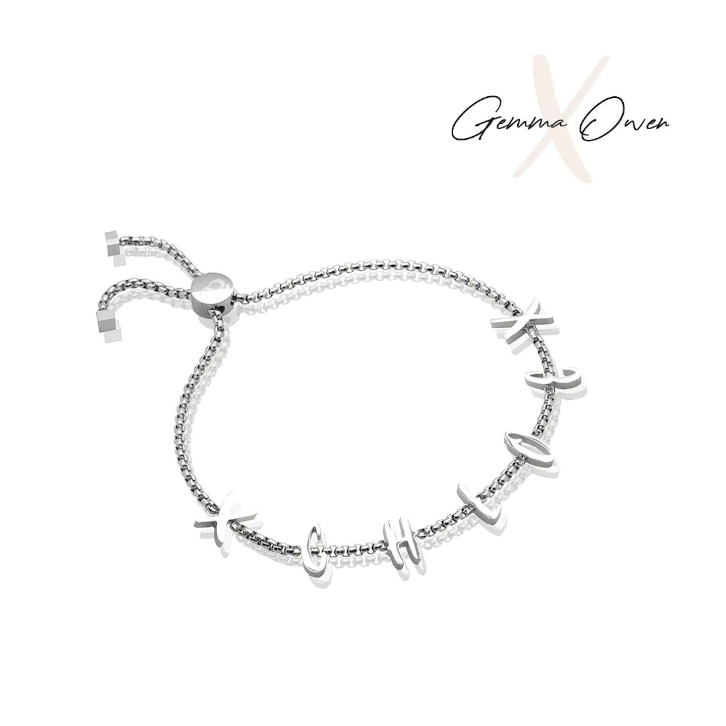 Abbott Lyon, Gemma Owen GXO Custom Box Chain Bracelet (Silver)