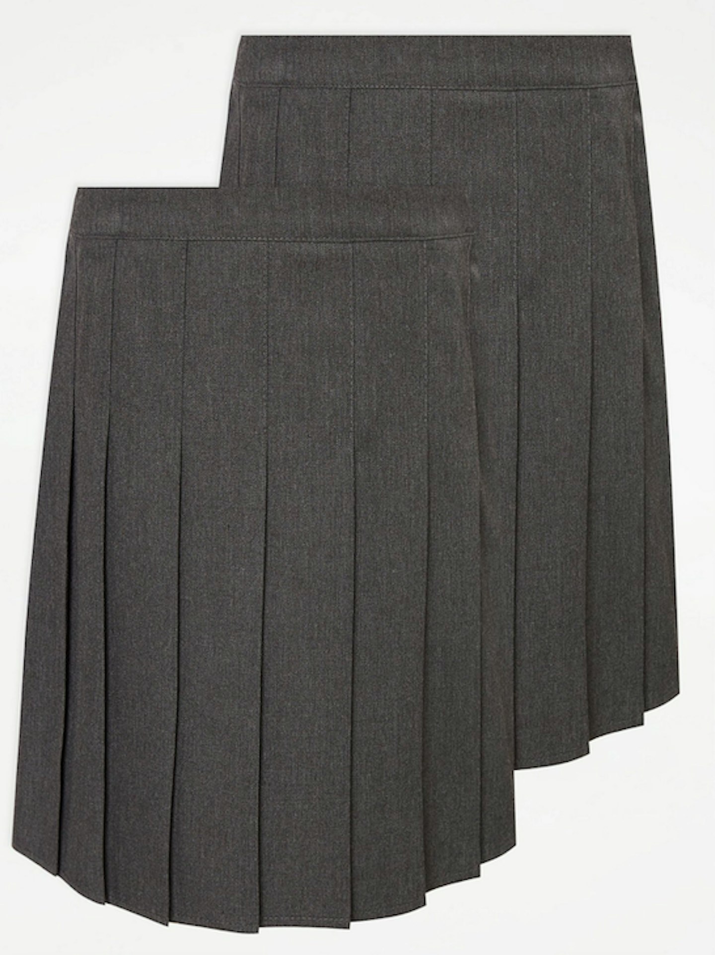 Grey Plus Fit Permanent Pleats School Skirt, £7