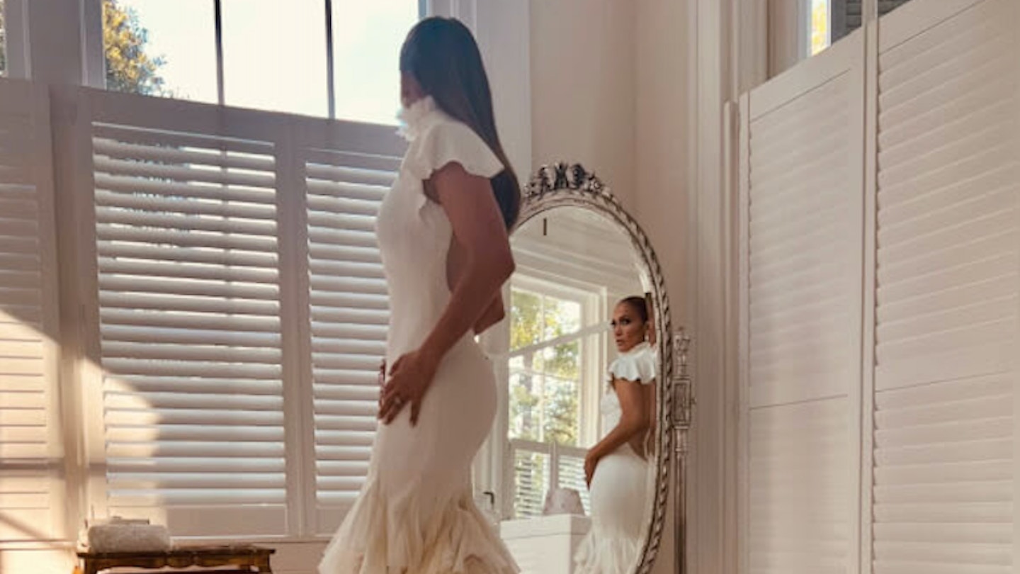 jlo engagement dress An Exclusive Look at Jennifer Lopez's Wedding Dress