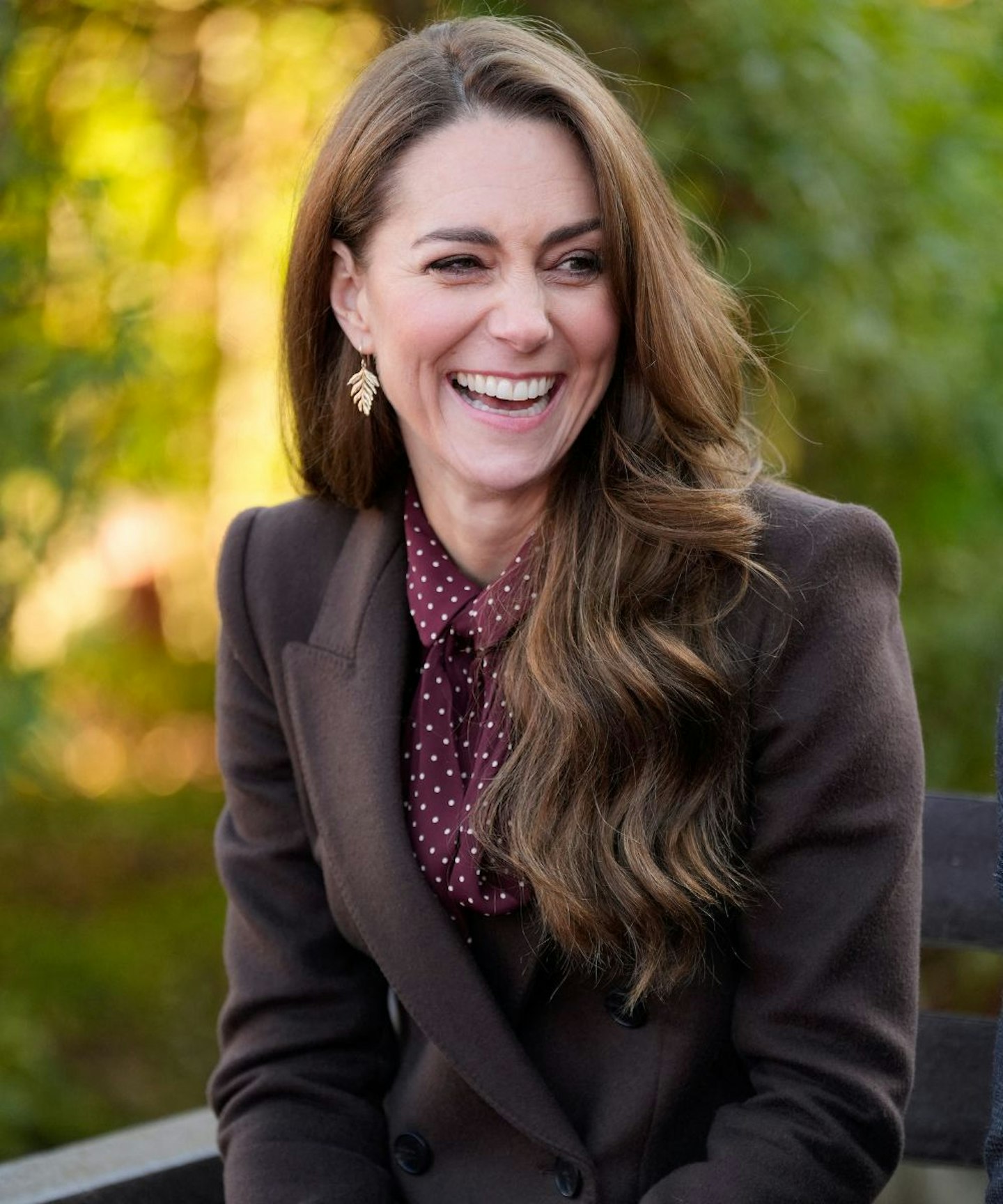 Kate Middleton wearing a polka dot dress from Whistles