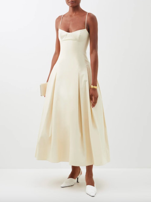 Khaite, Robyn Pleated Cotton-Twill Dress, £2,010