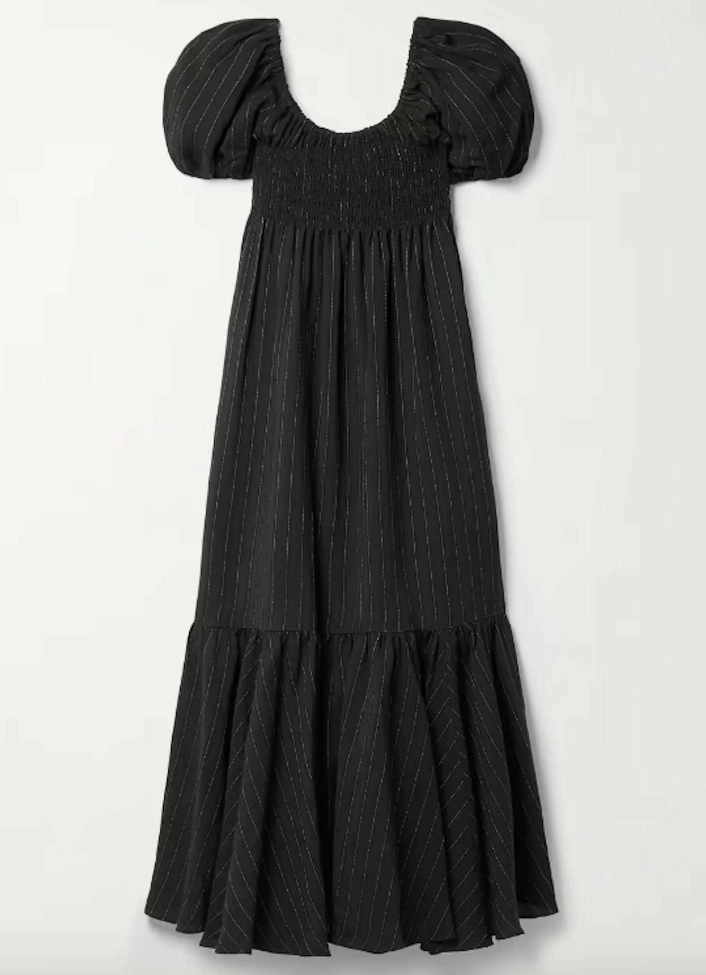 La Ligne, Shirred Striped Woven Midi Dress, WAS £395 NOW £118.50