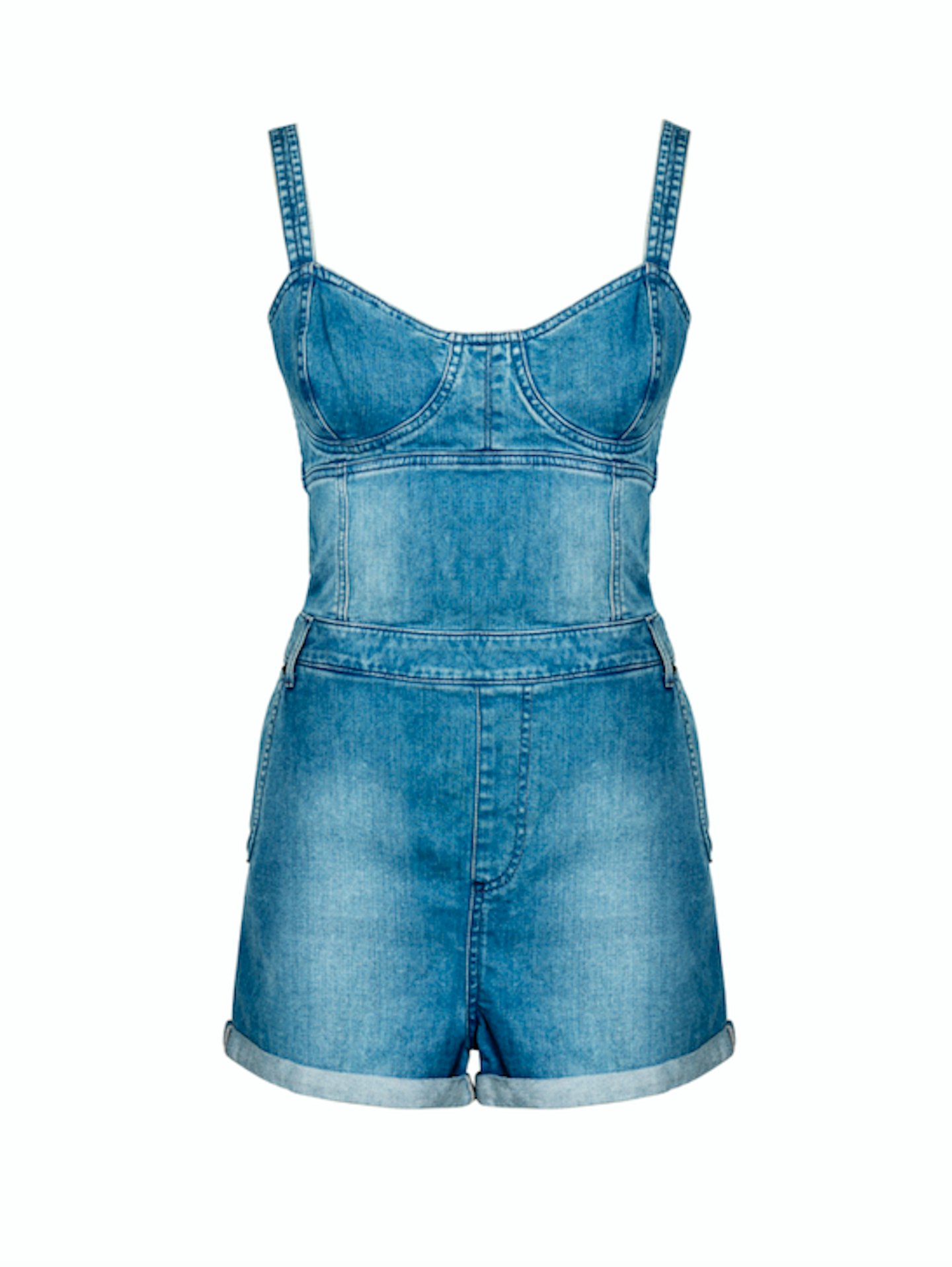 Moto, Denim Playsuit