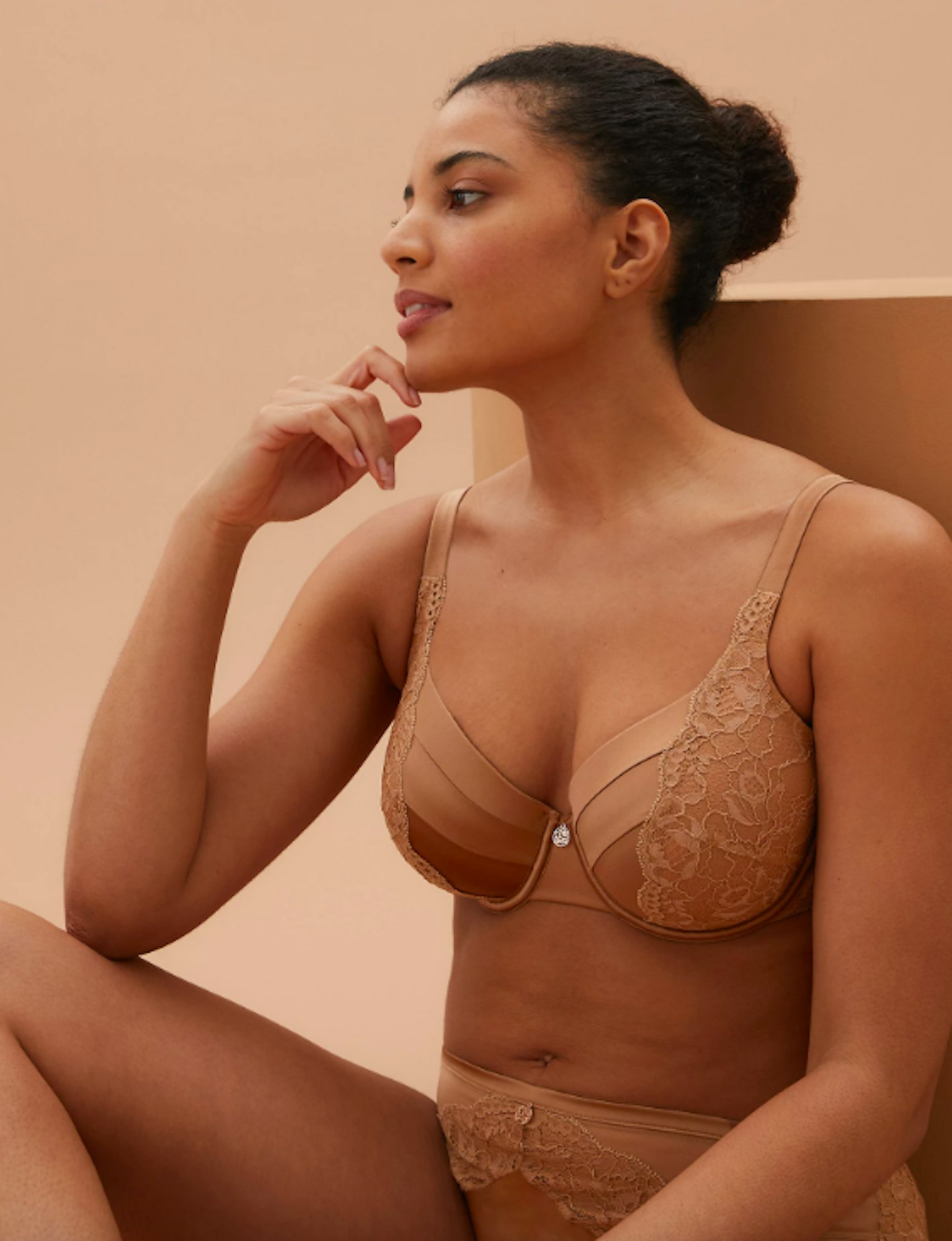 Rosie For M&S, Silk & Lace Wired Full Cup Bra A-E