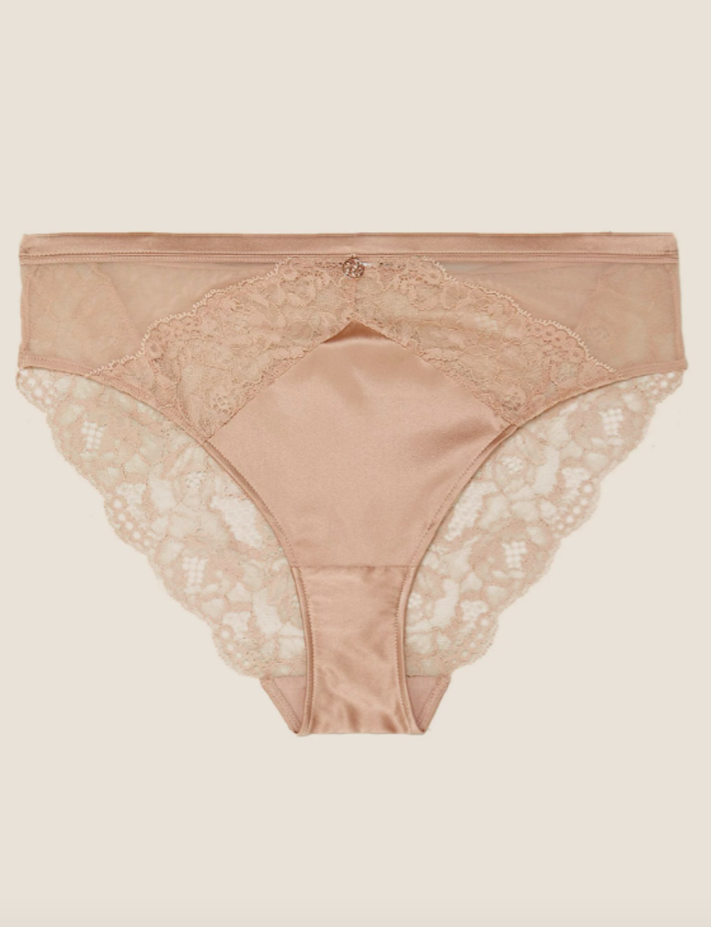 Rosie For M&S, Silk & Lace High-Leg Knickers