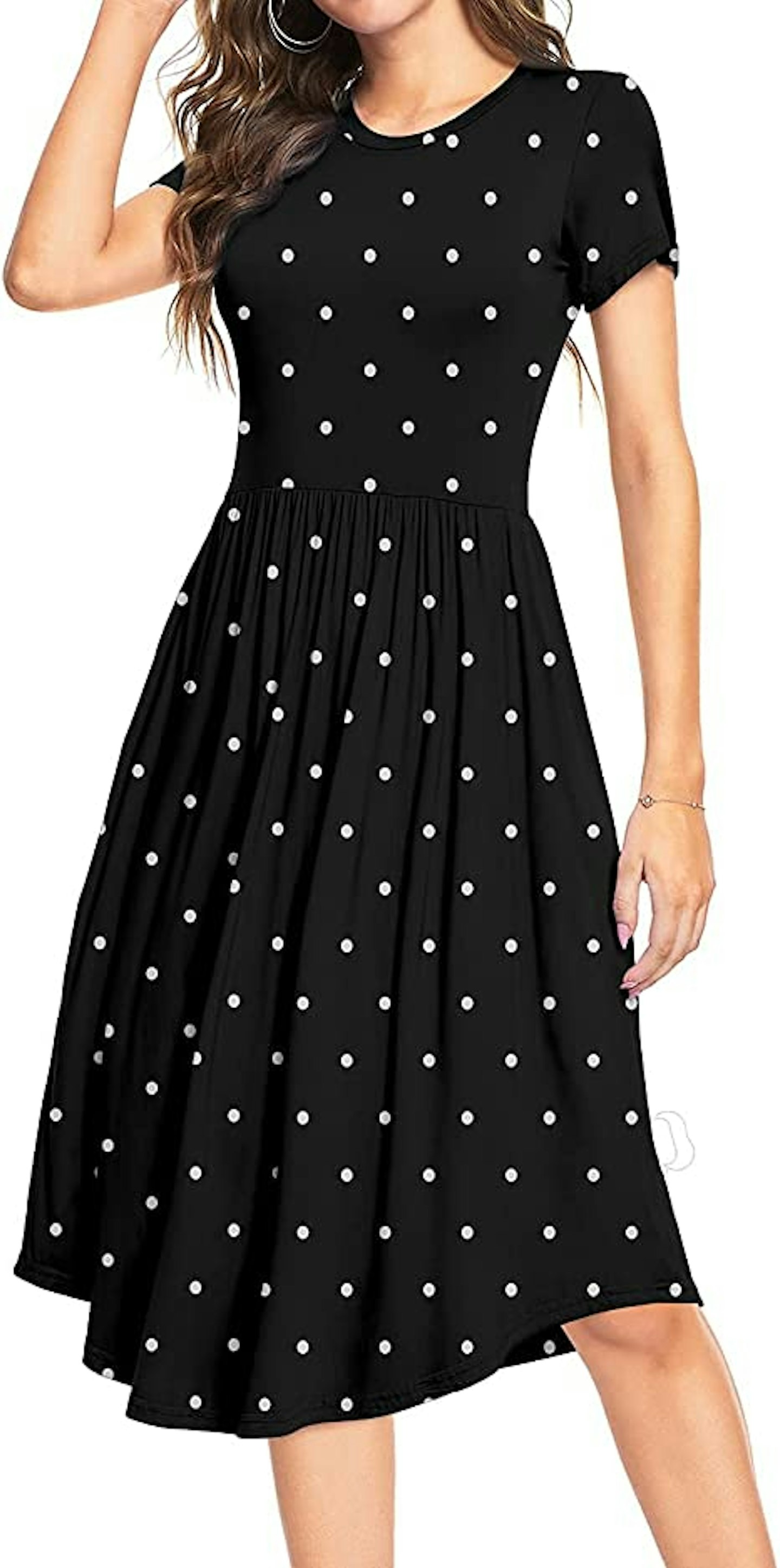 PCEAIIH, Short/Long Sleeve Polka Dot Dress, WAS £20.99 NOW £16.79