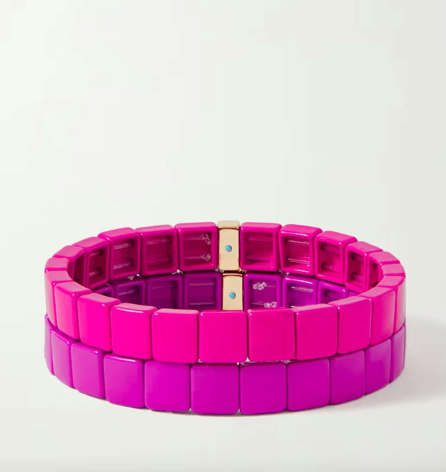 Roxanne Assoulin, Colour Therapy Solids Set Of Two Enamel And Gold-Tone Bracelets, WAS £120 NOW £48