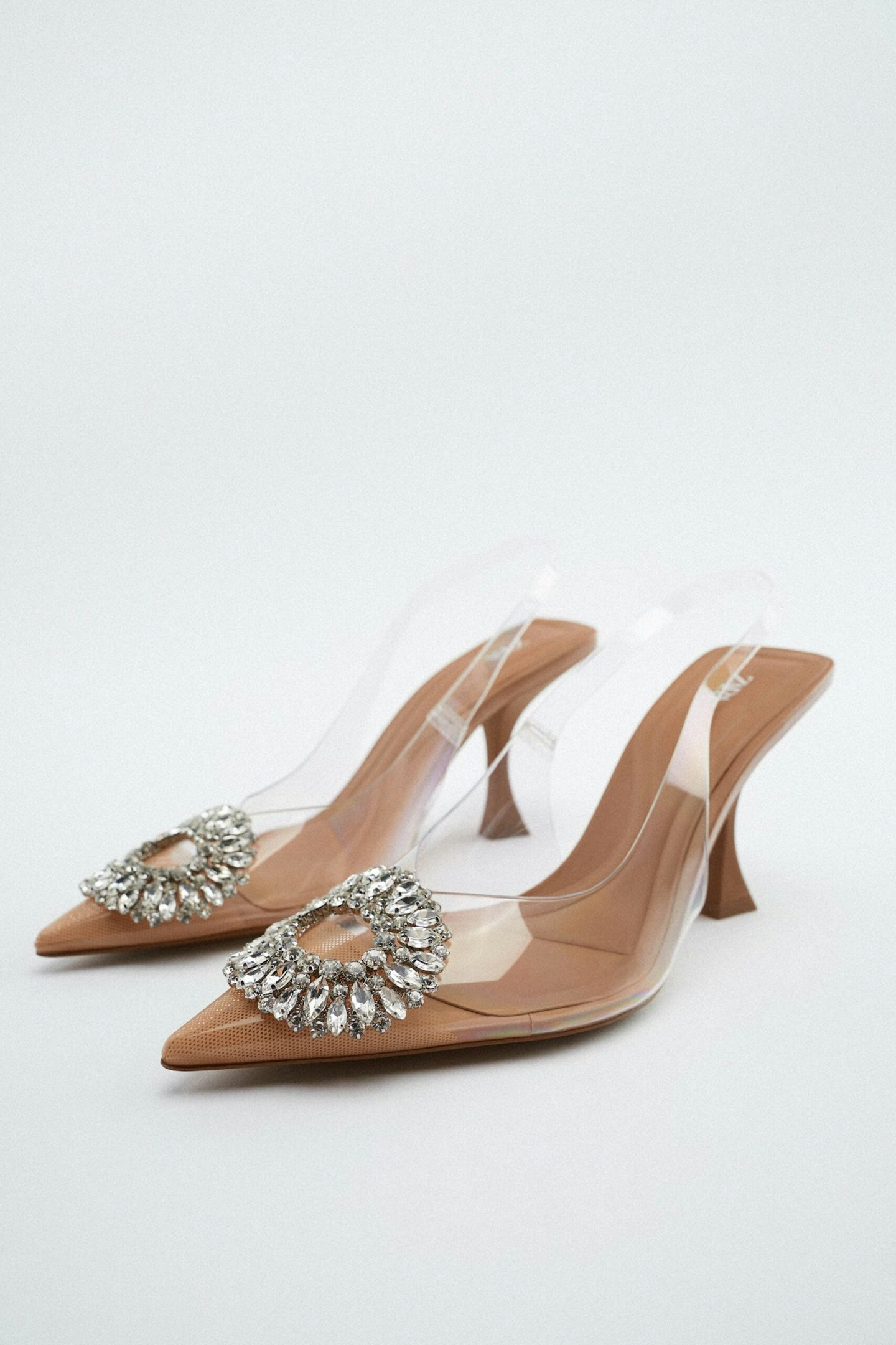 Zara, Embellished Vinyl High Heel Shoes