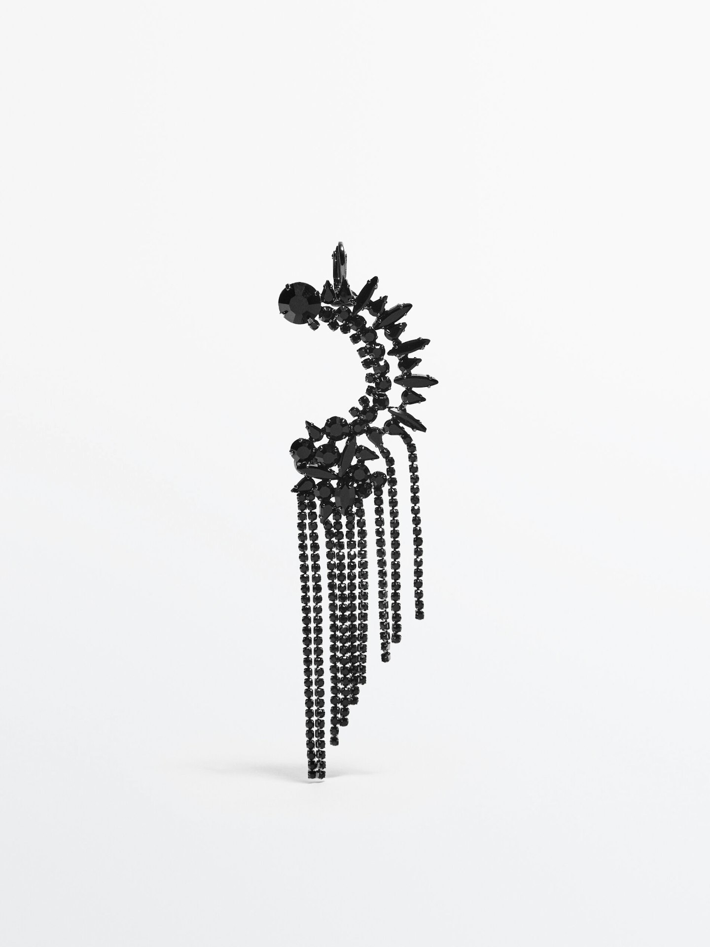 Black Stone Climber Earring