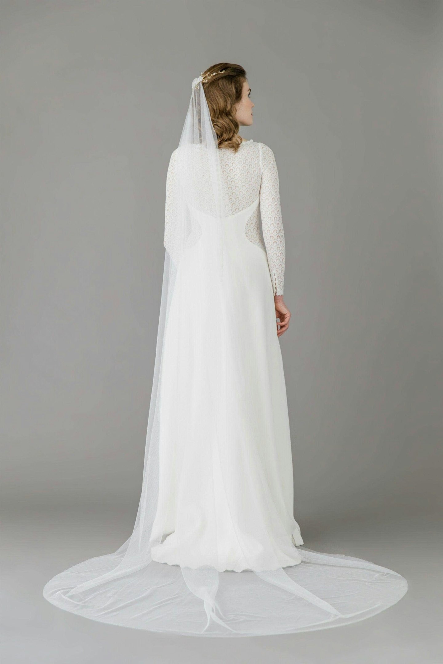 Britten, Silk Style Barely There Wedding Veil