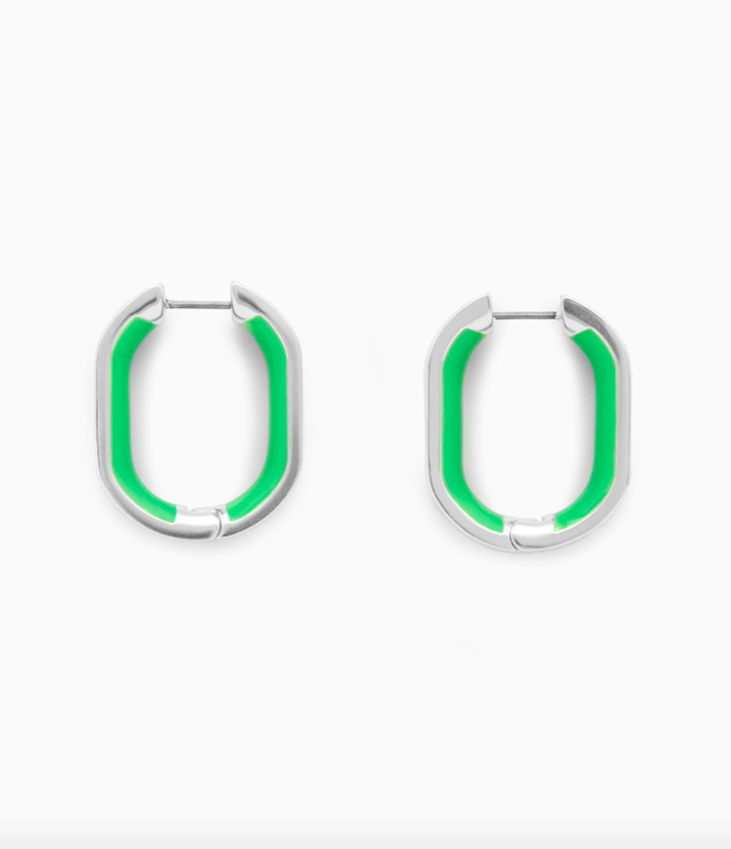 COS, Coated Oval Hoop Earrings