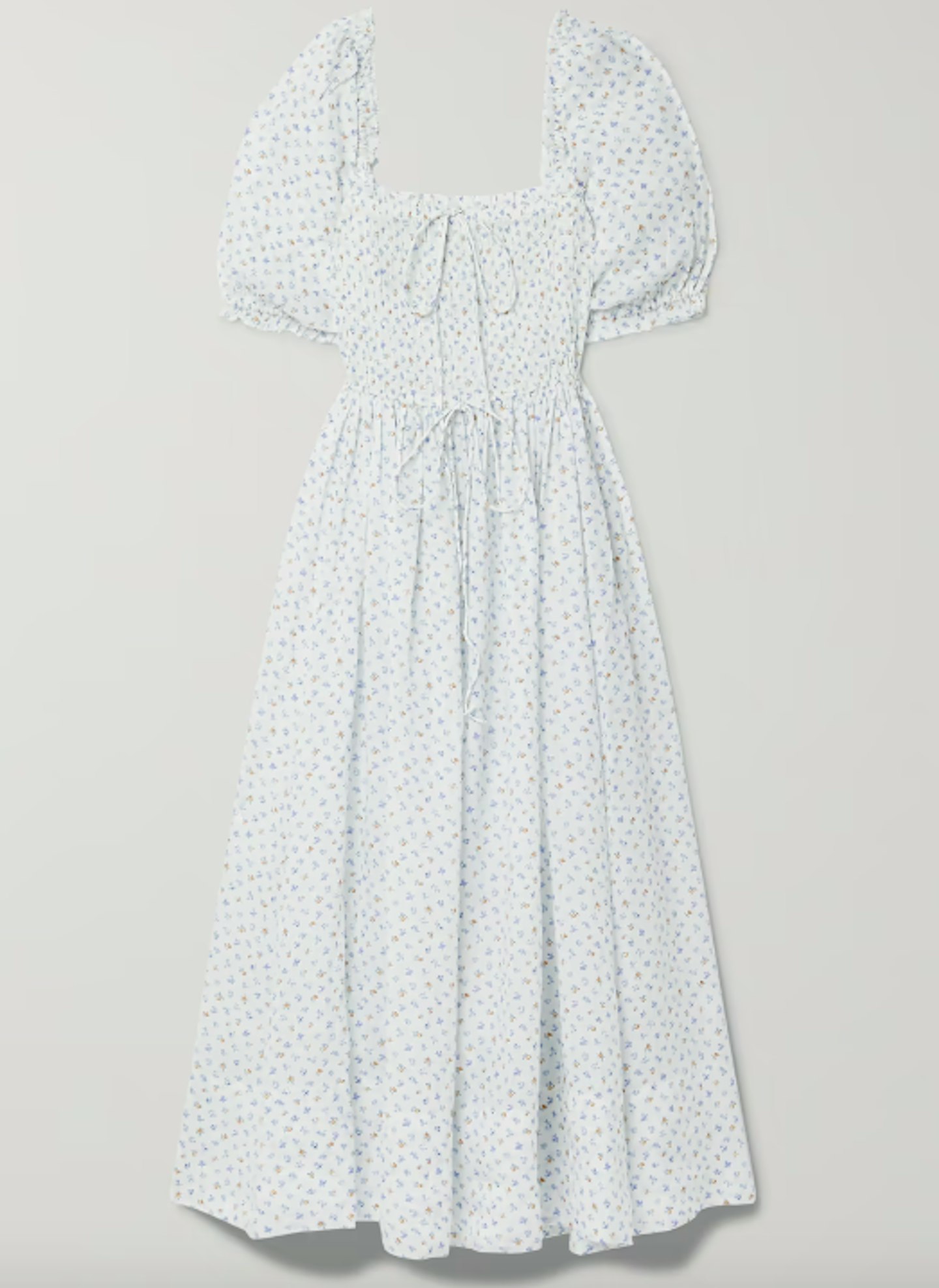 DÔEN, Siena Shirred Floral-Print Ramie Maxi Dress