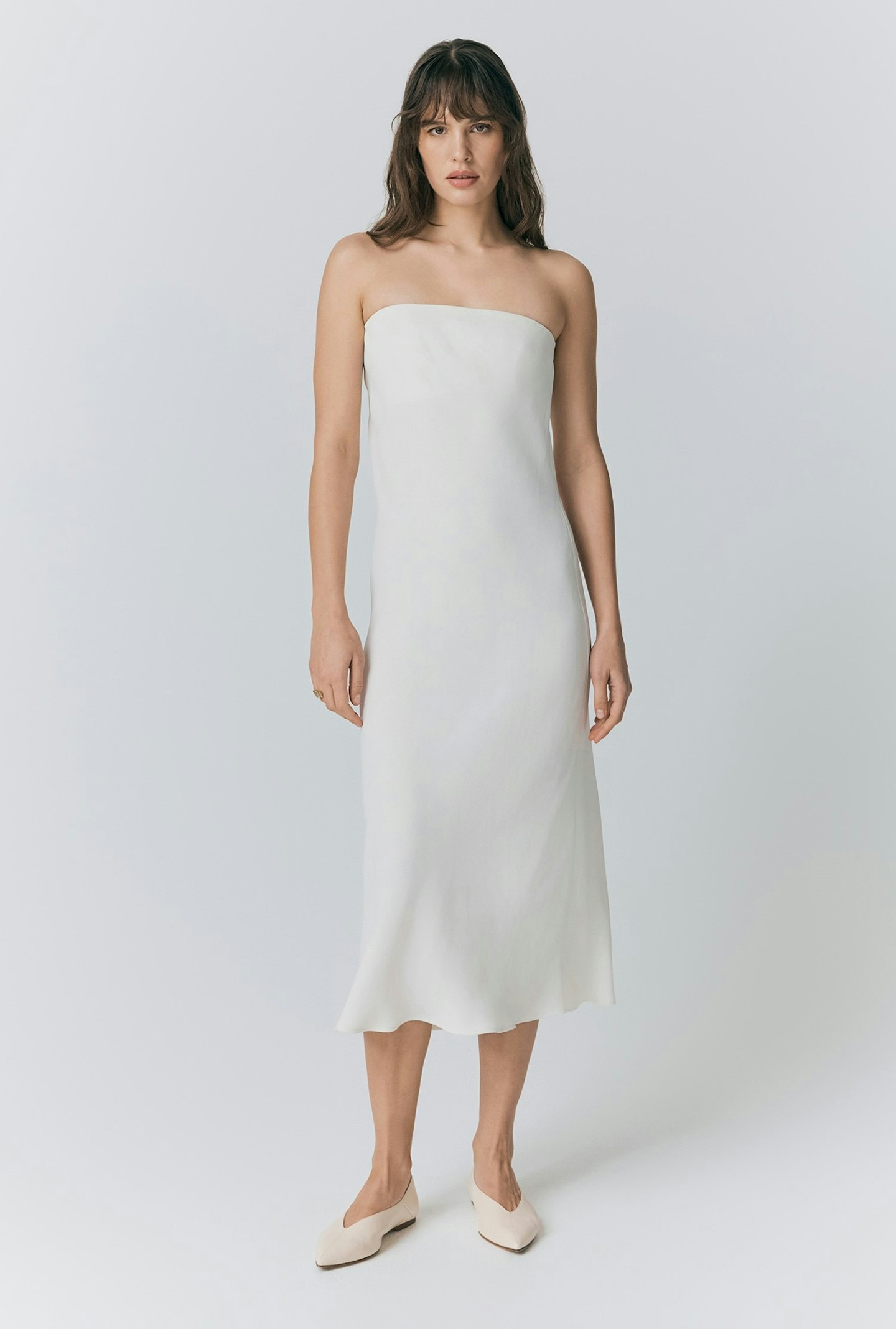 Ghost Juliette Crepe Strapless Dress