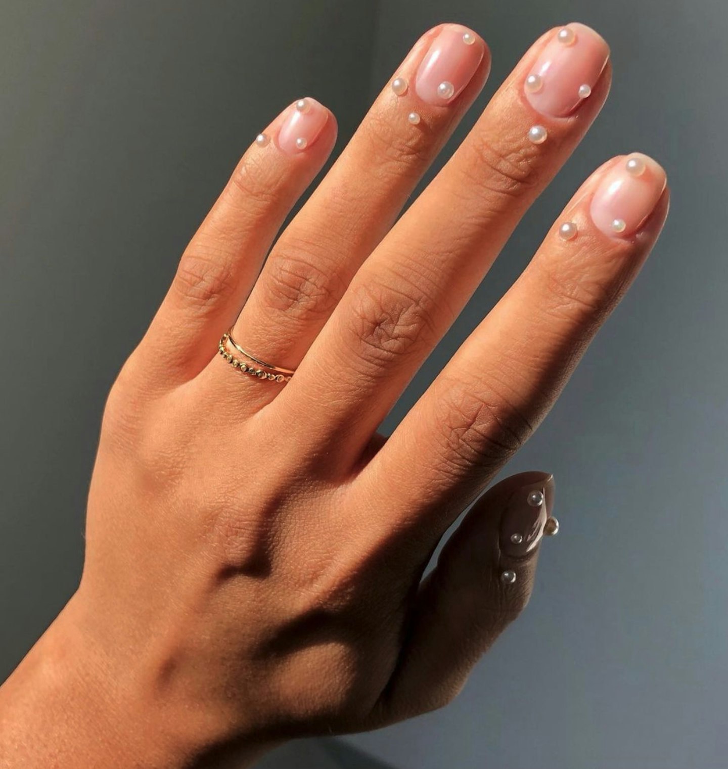 pearl nail art wedding nails