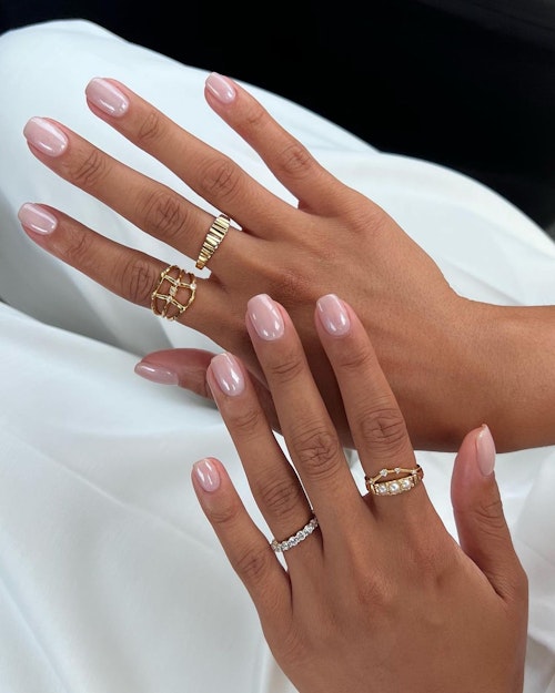 glazed donut wedding nails