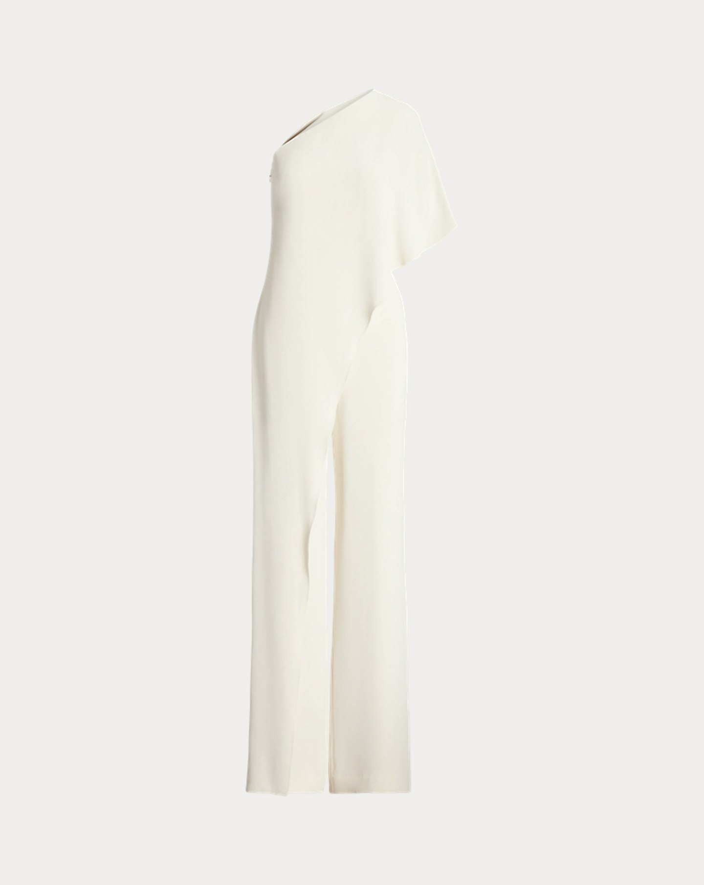 Lauren Cape Georgette One-Shoulder Jumpsuit