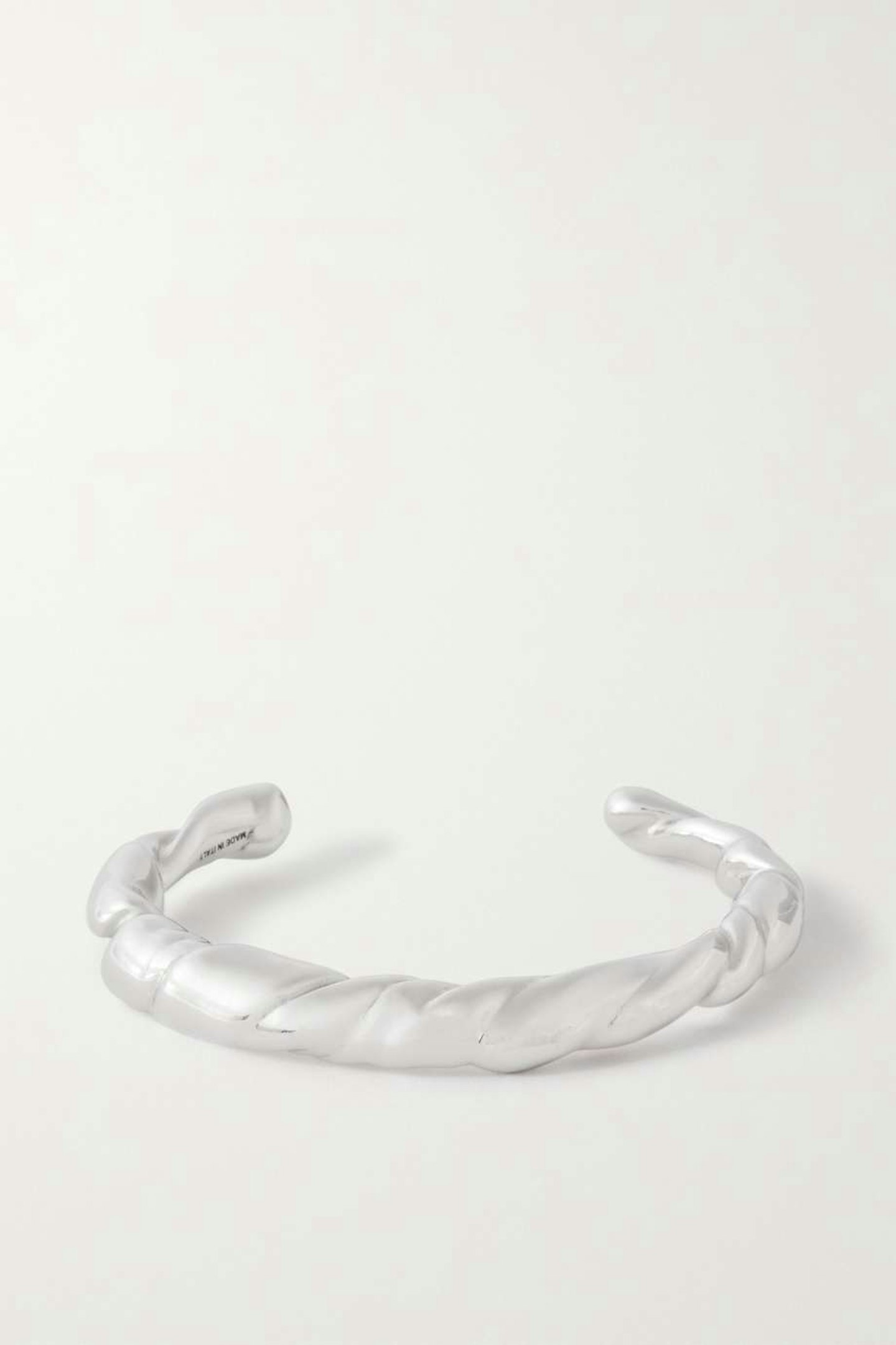 Loewe, Nappa Twist Rhodium-Plated Cuff