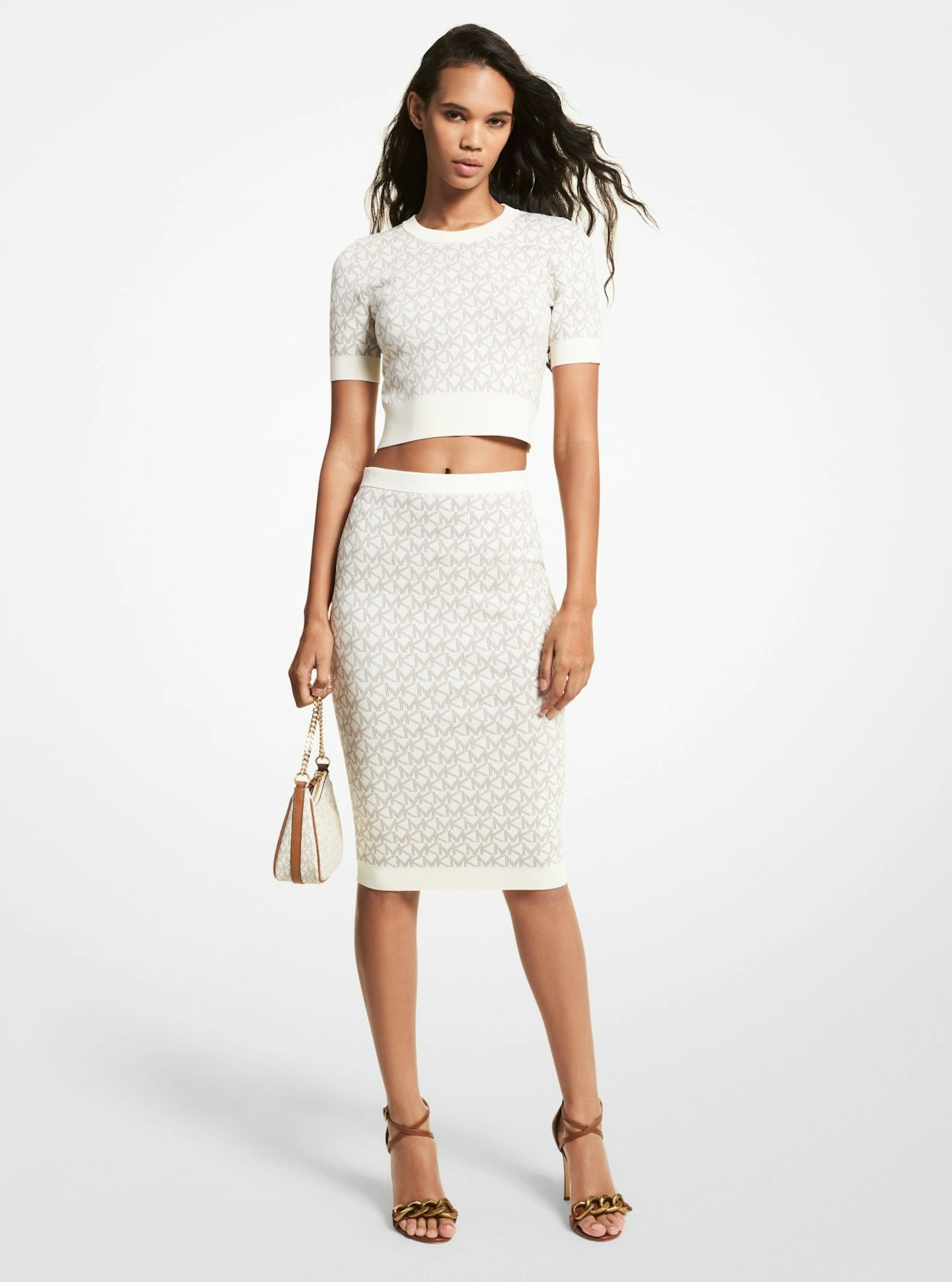 Michael Michael Kors, Logo Jacquard Pencil Skirt