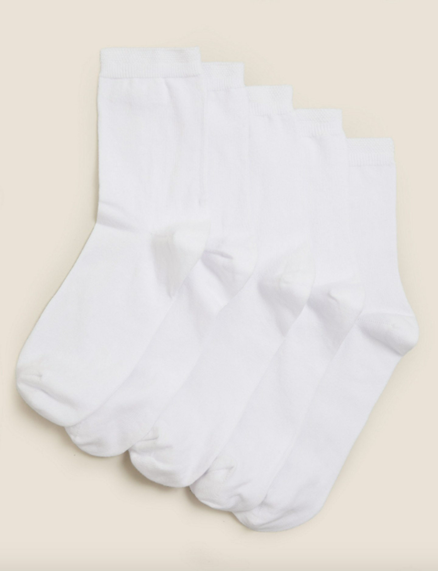 M&S, Cotton Rich Ankle High Socks (5 Pairs)