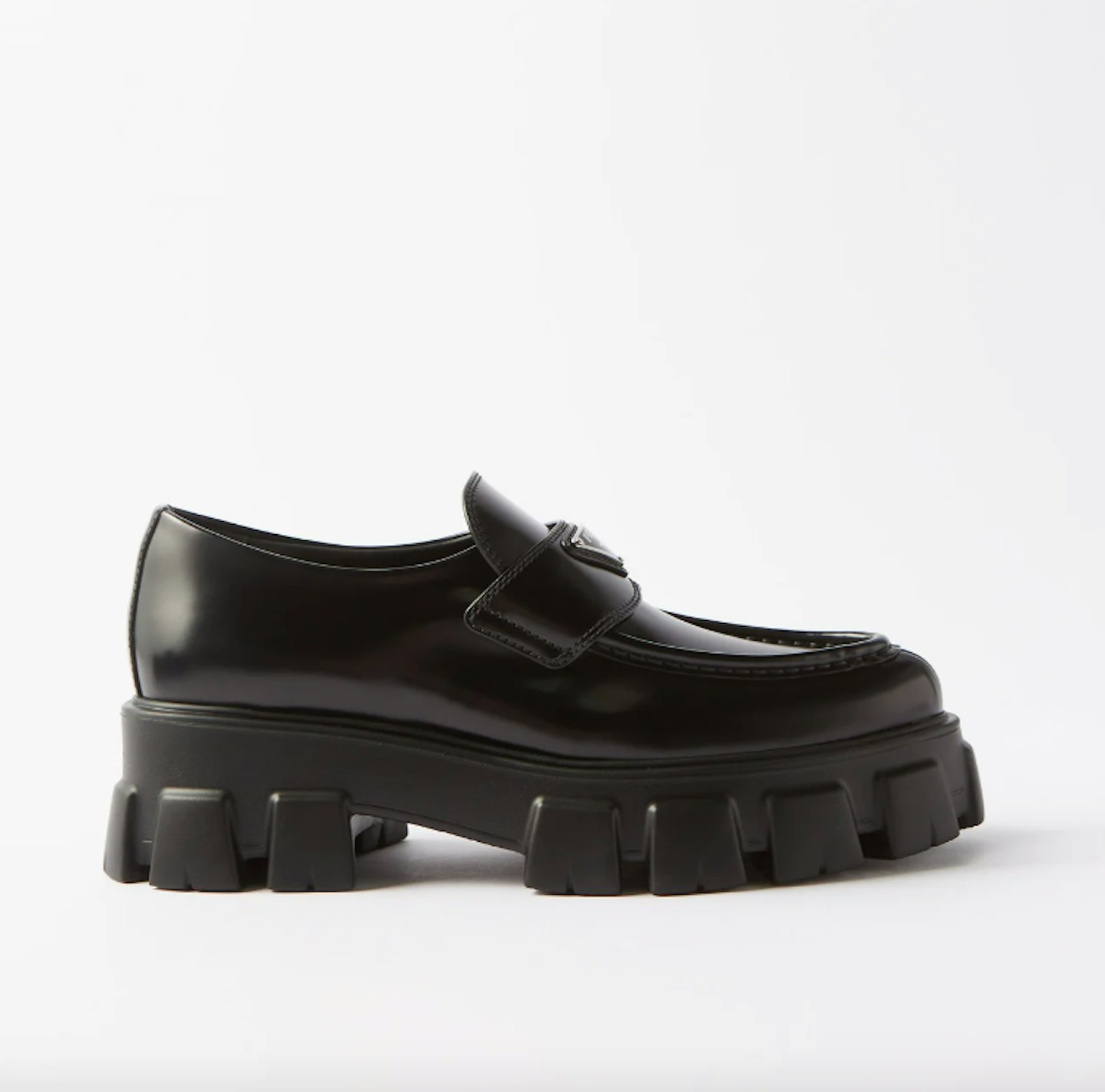 Prada, Monolith Chunky-Sole Leather Loafers