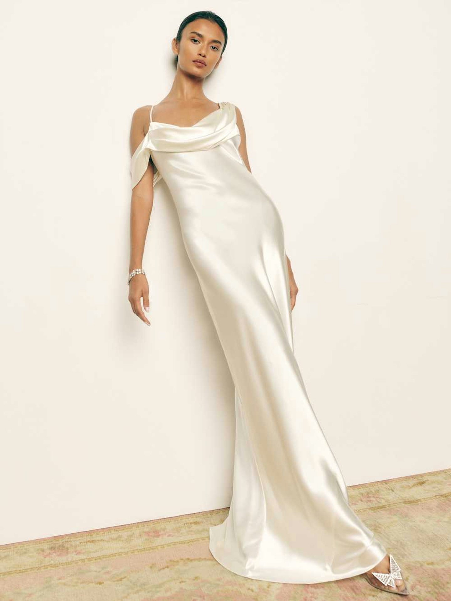 Reformation Ronda Silk Dress
