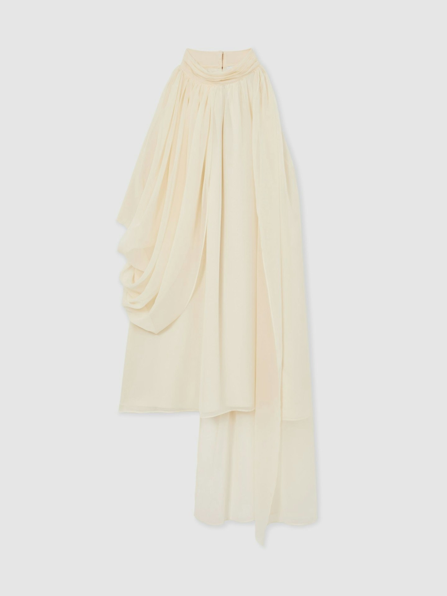 Reiss Felix Draped Chiffon Sleeveless Mini Dress