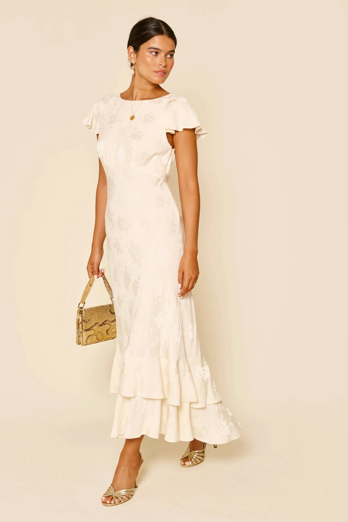 Rixo Liberty Tiered Midi Dress