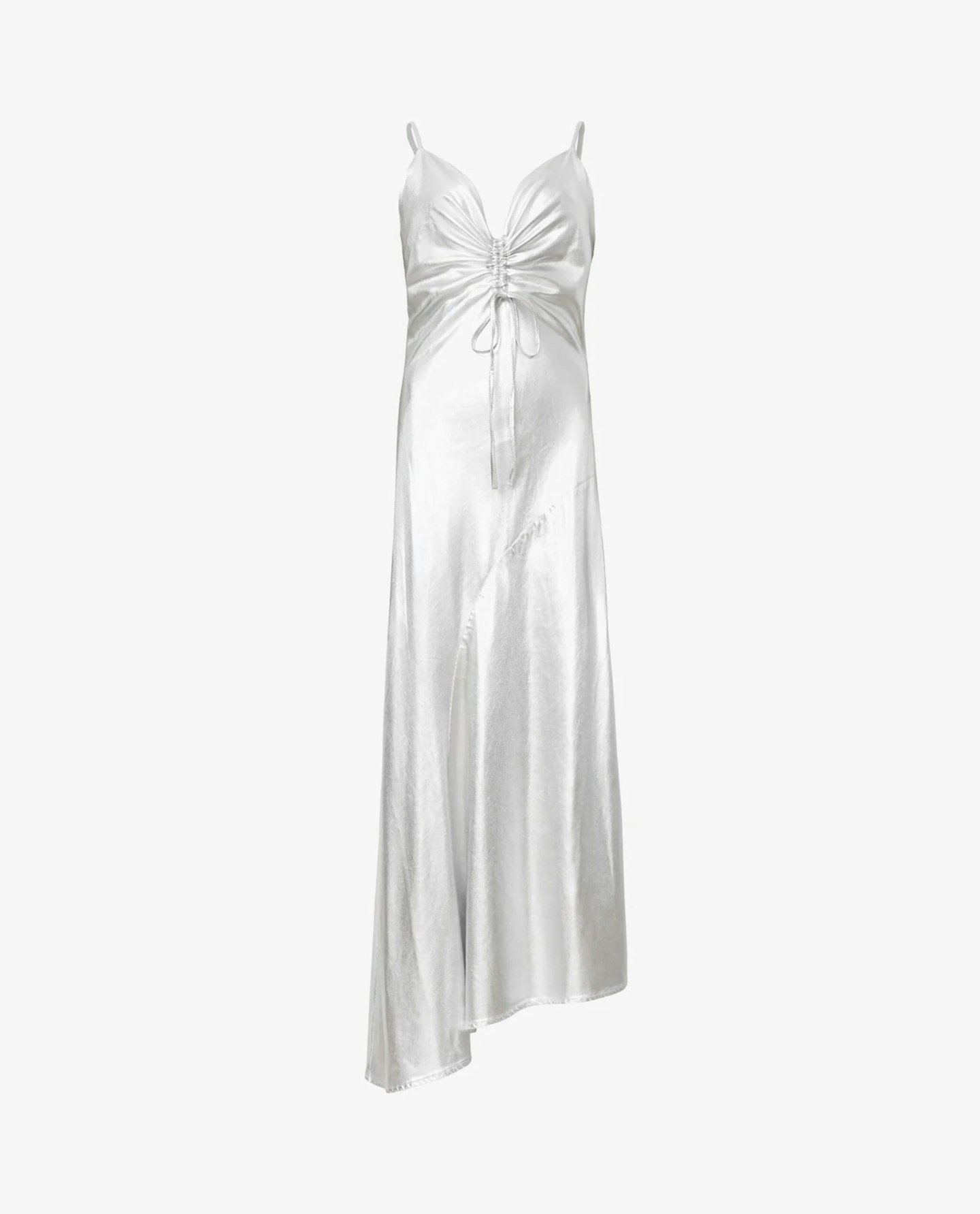 Allsaints, Alexia V-Neck Metallic Midi Slip Dress