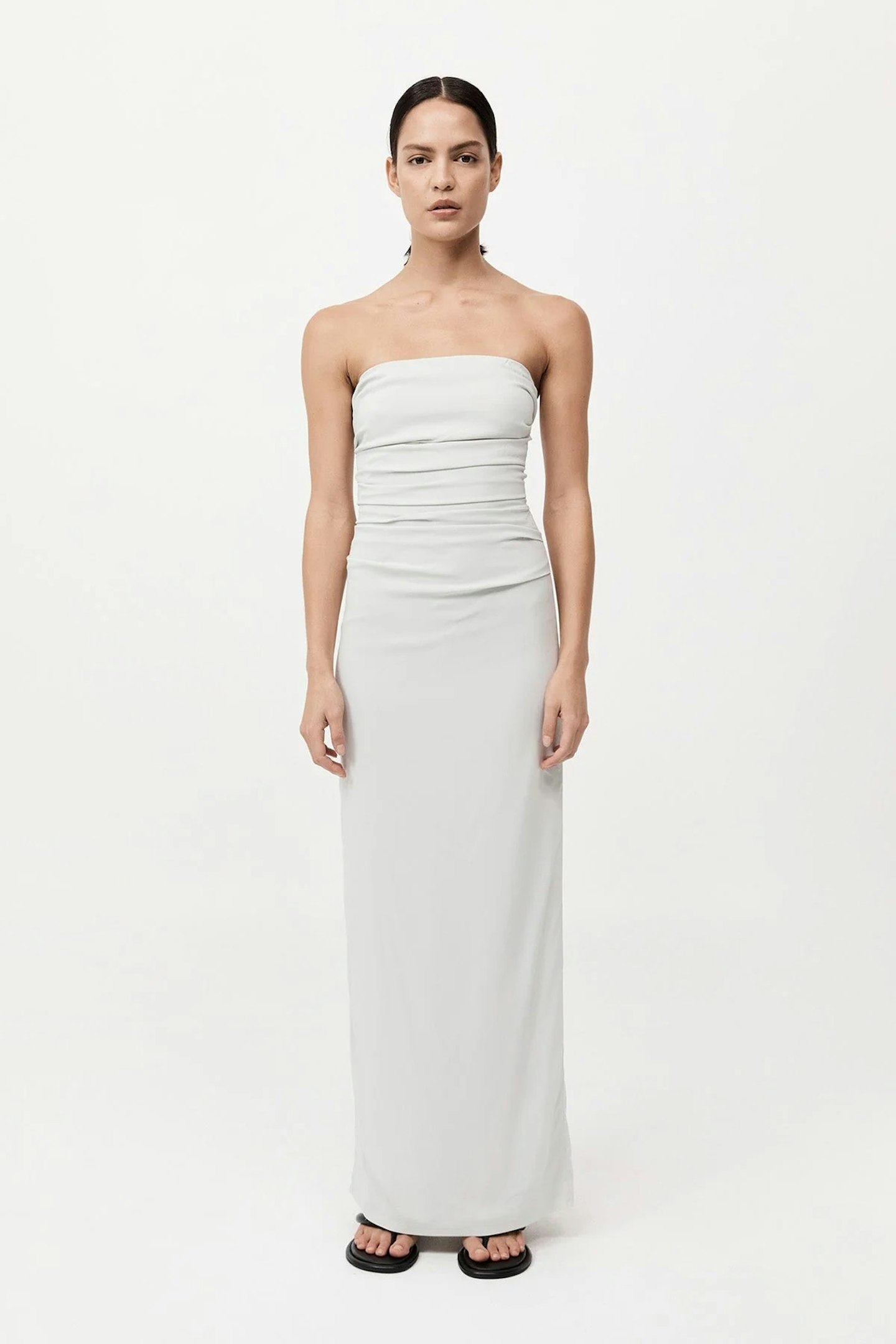 St Agni Strapless Tie-Back Dress