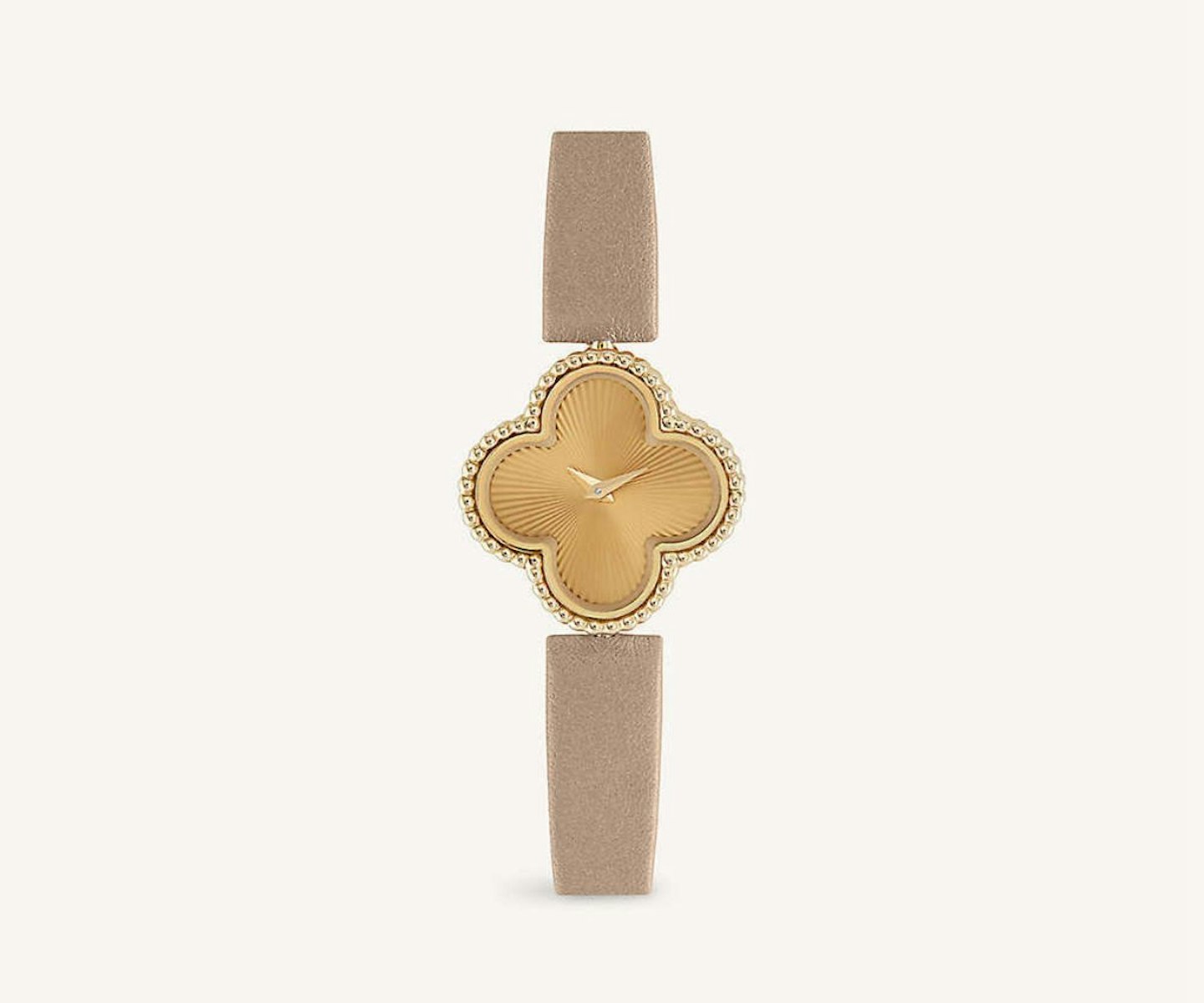 Van Cleef & Arpels Sweet Alhambra Yellow-Gold And Leather Watch