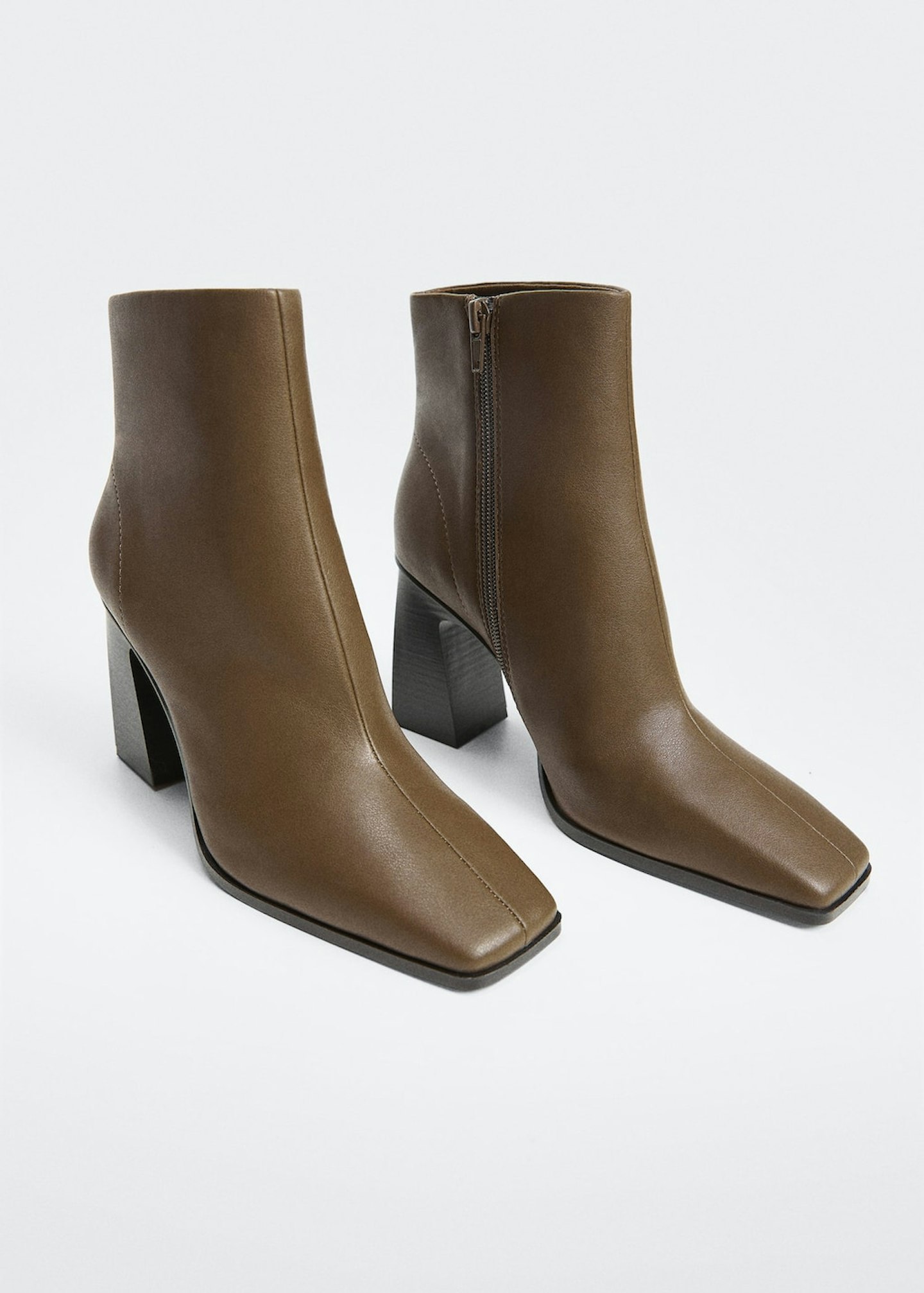 Mango, Squared-Toe Ankle Boots