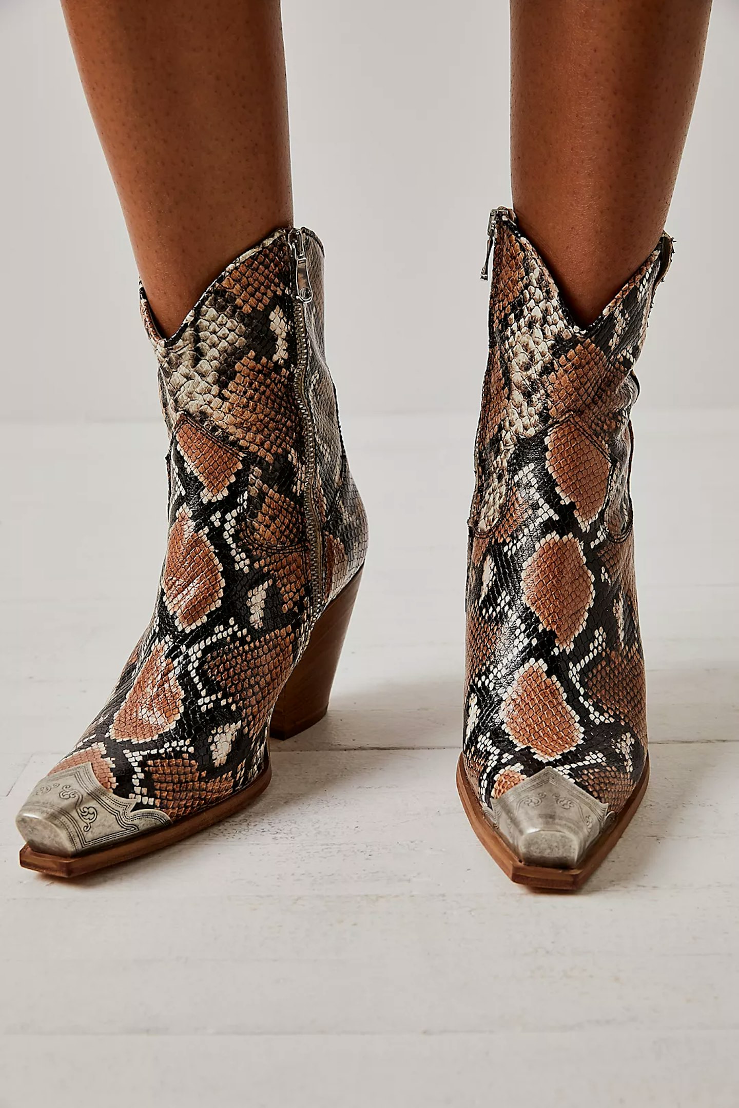 Free People, Brayden Snake Western Boots