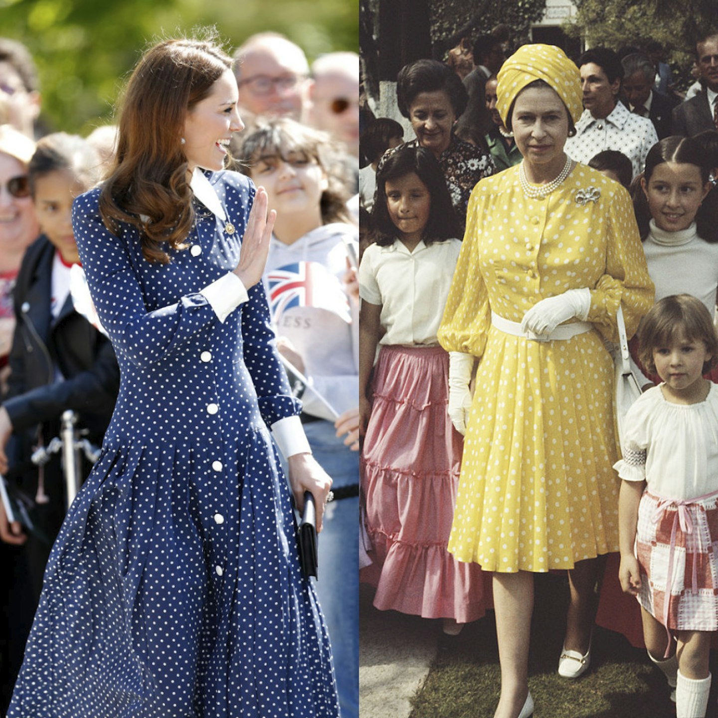 Queen Elizabeth II Style Influence Kate Middleton Meghan Markle 
