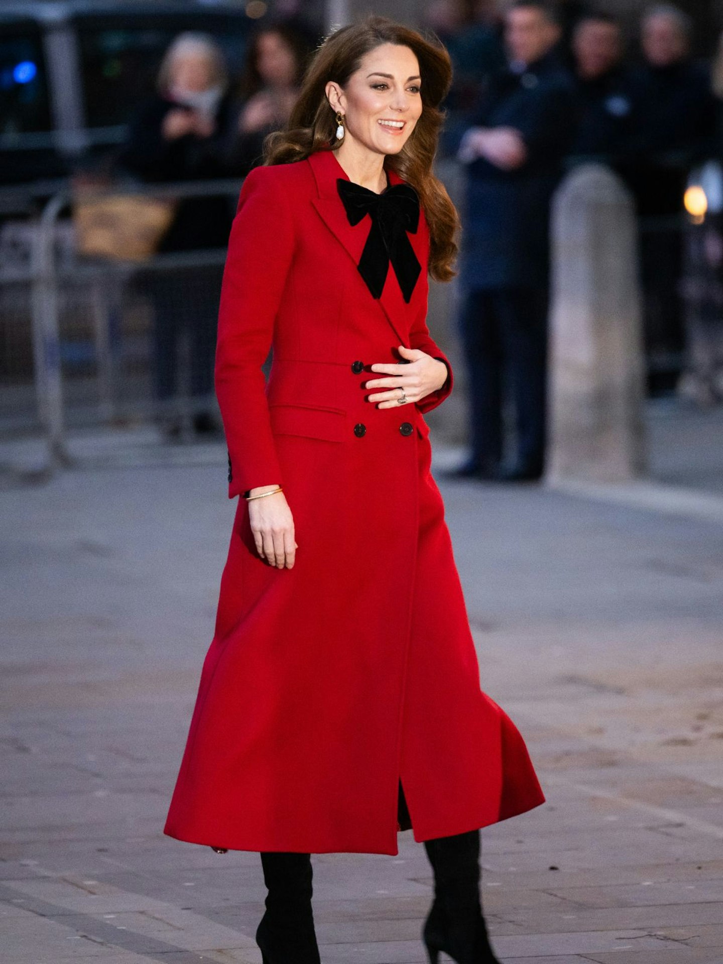 Kate Middleton In A Red Coat