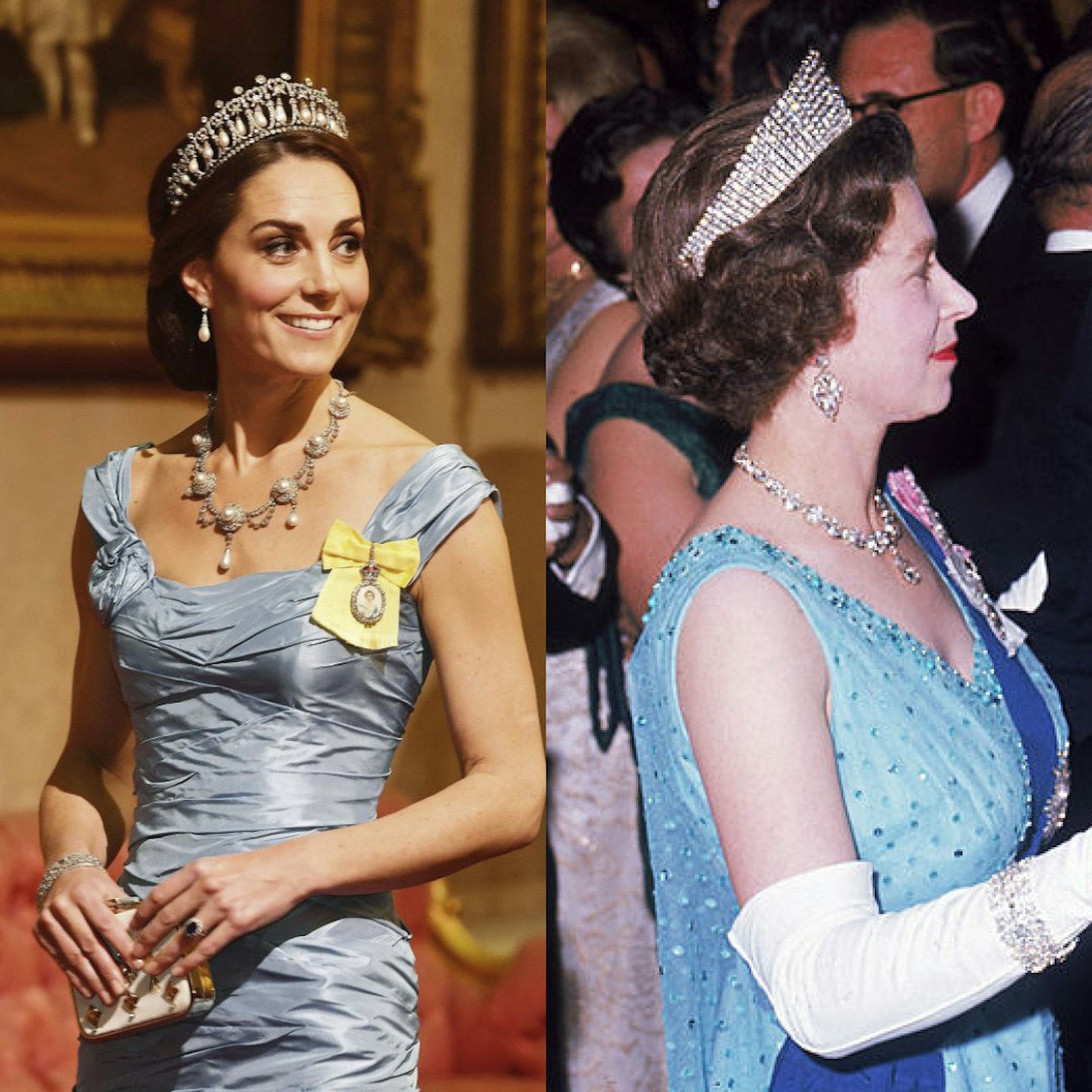 Queen Elizabeth II Style Influence Kate Middleton Meghan Markle