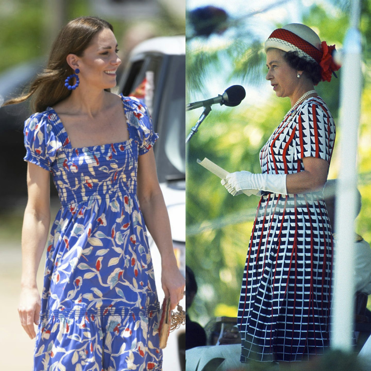 Queen Elizabeth II Style Influence Kate Middleton Meghan Markle