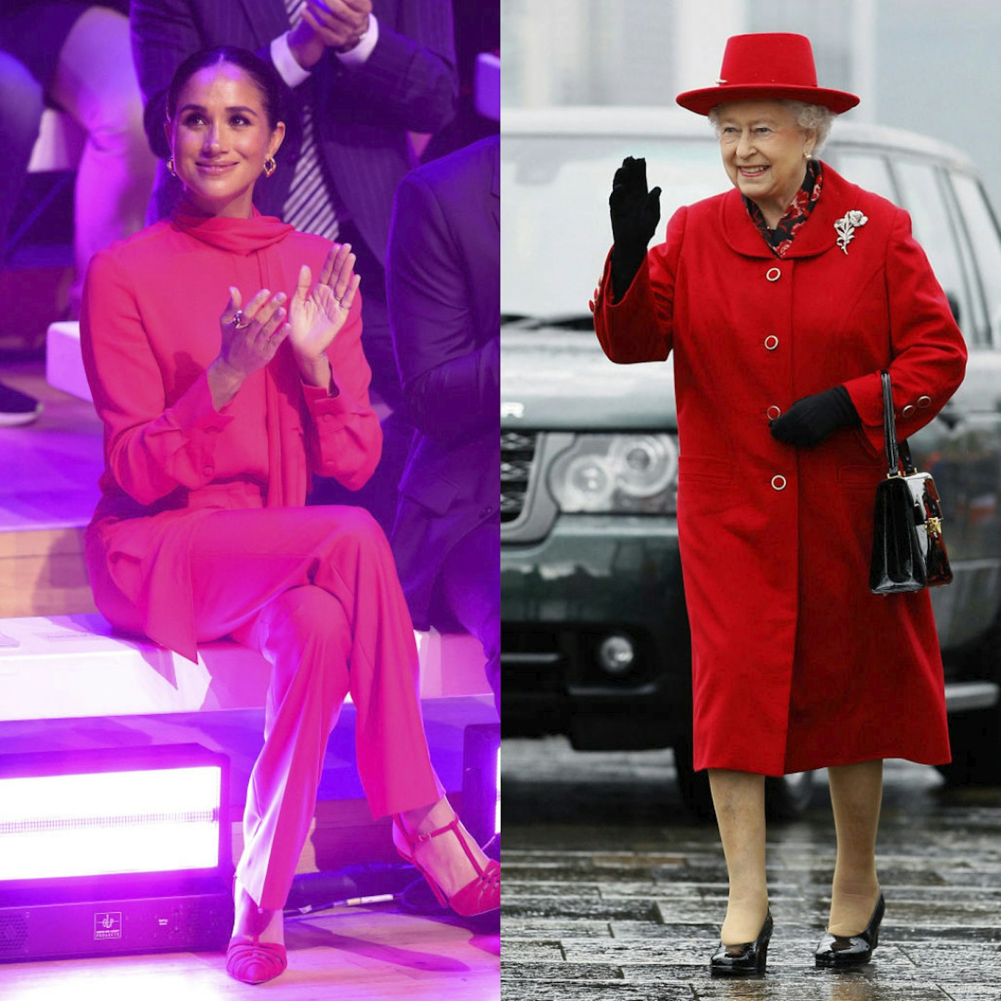 Queen Elizabeth II Style Influence Kate Middleton Meghan Markle