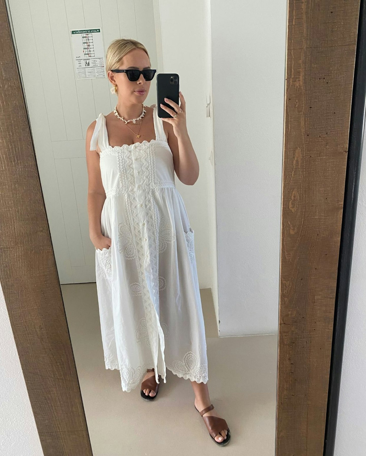 Tanya Burr white dress