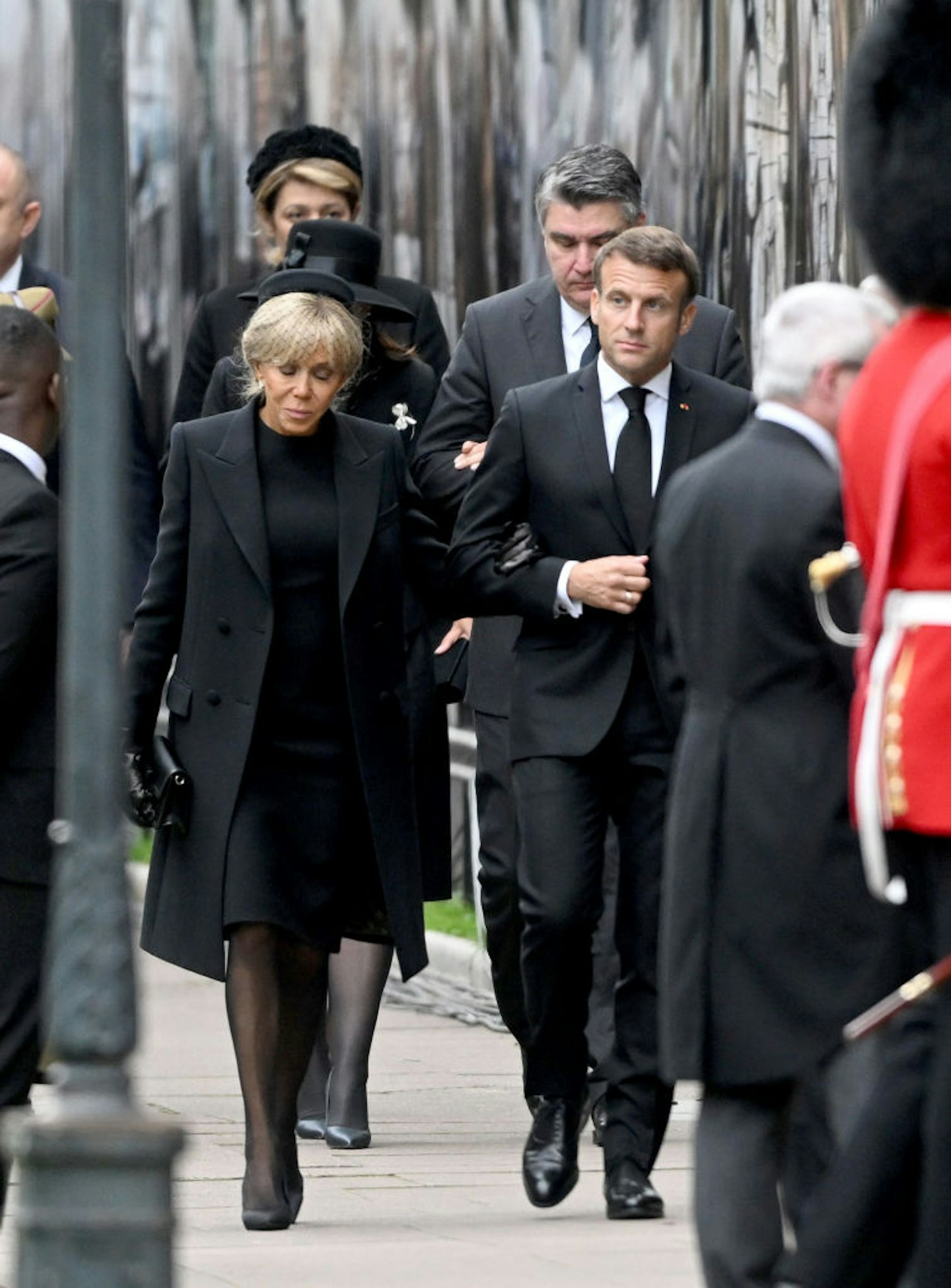 Brigitte Macron Emmanuel Macron Queen Elizabeth II's funeral
