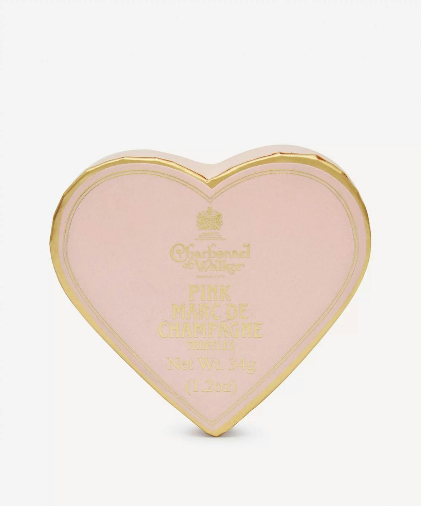 Mini Heart Pink Marc de Champagne Truffles 34g