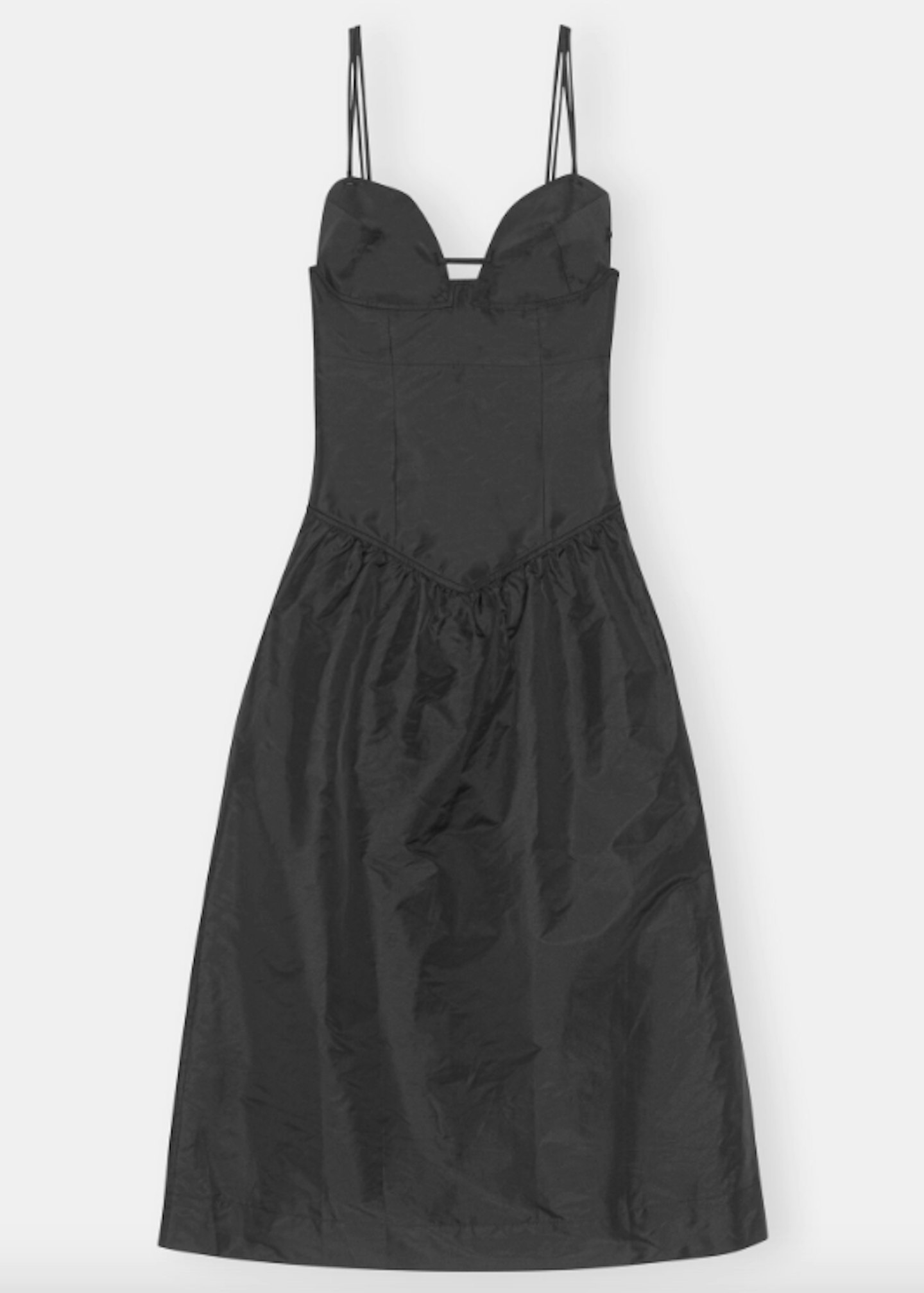 Ganni, 100% Recycled Polyester Midi Dress